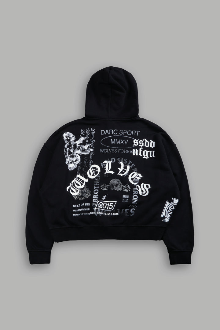 Next Of Kin NFGU Vex Double Zip Hoodie in Black