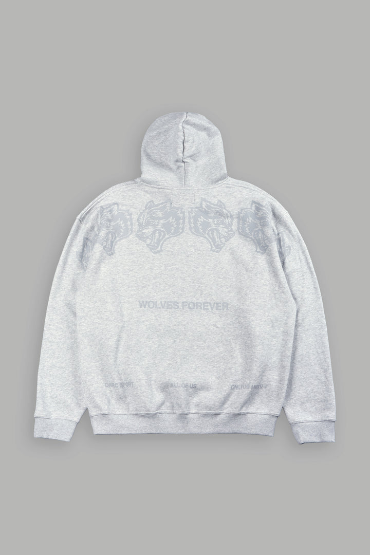 Wolves Have Your Back Bishop Hoodie In Light Athletic Gray