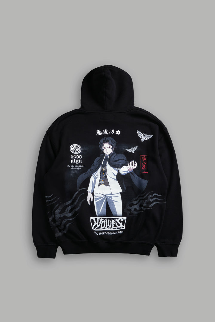 Muzan Kibutsuji "Side-By-Side" Pierce Hoodie in Black