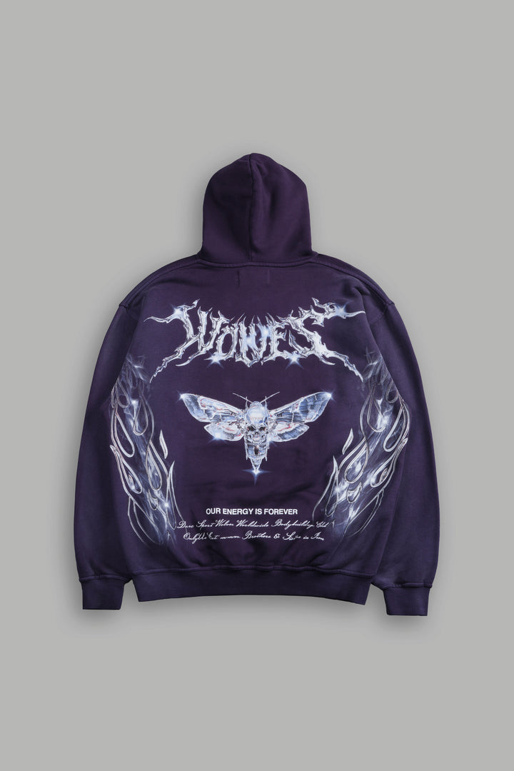 Iron Moth "Pierce" Hoodie in Phantom Purple Inverted Sun Fade