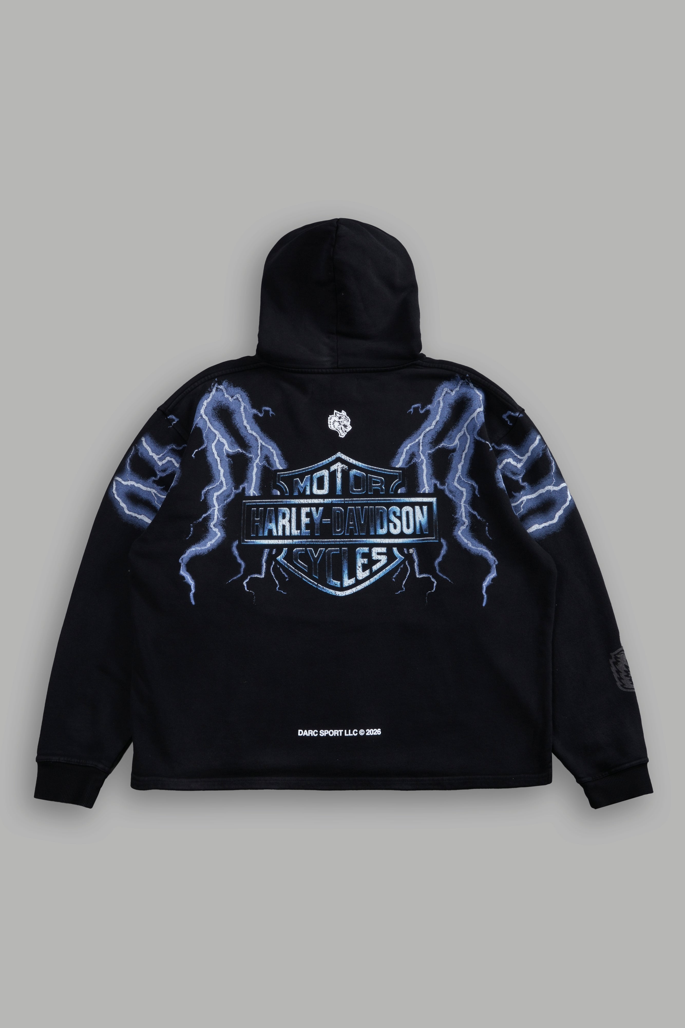 Iron Lightning "Moaty" Hoodie in Black Drift Wash