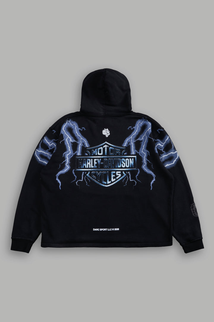 Iron Lightning "Moaty" Hoodie in Black Drift Wash