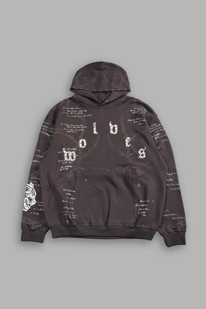 Thorns Frvr Pierce Hoodie In Darc Brown