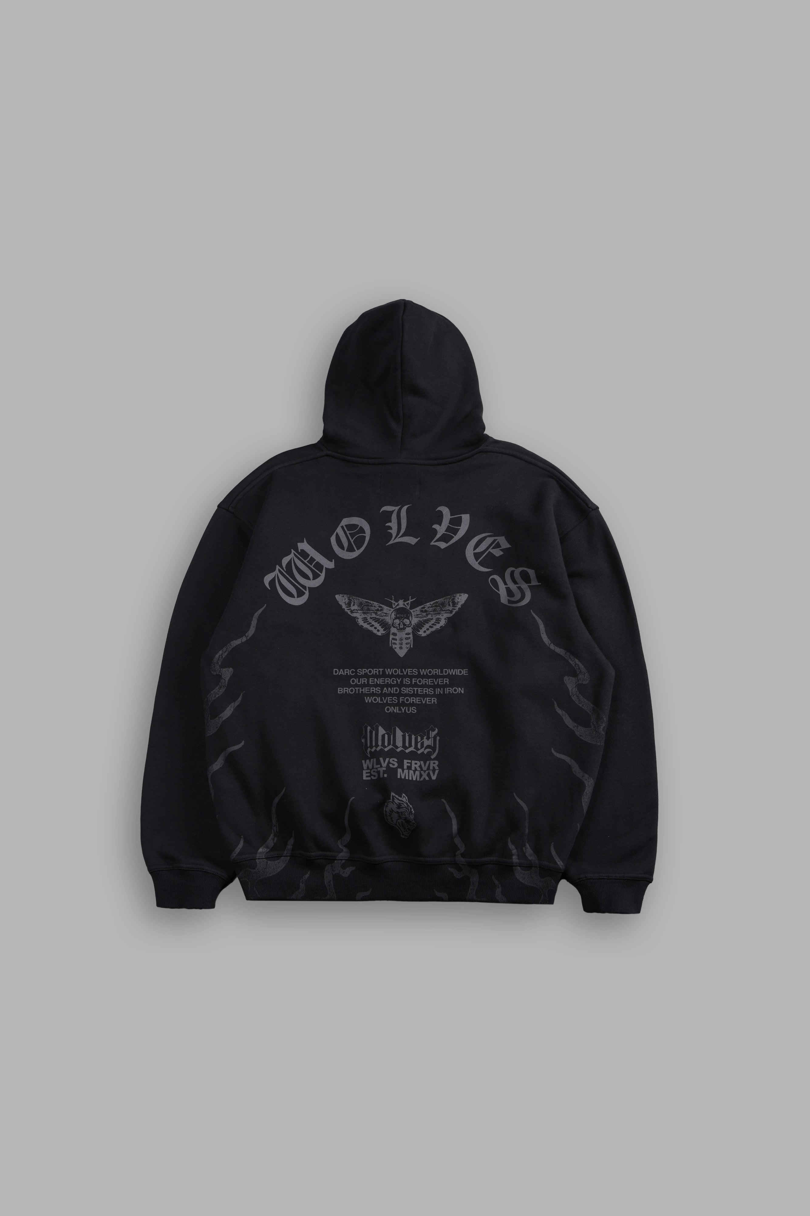 Wolves Never Back Down "Pierce" Hoodie in Black