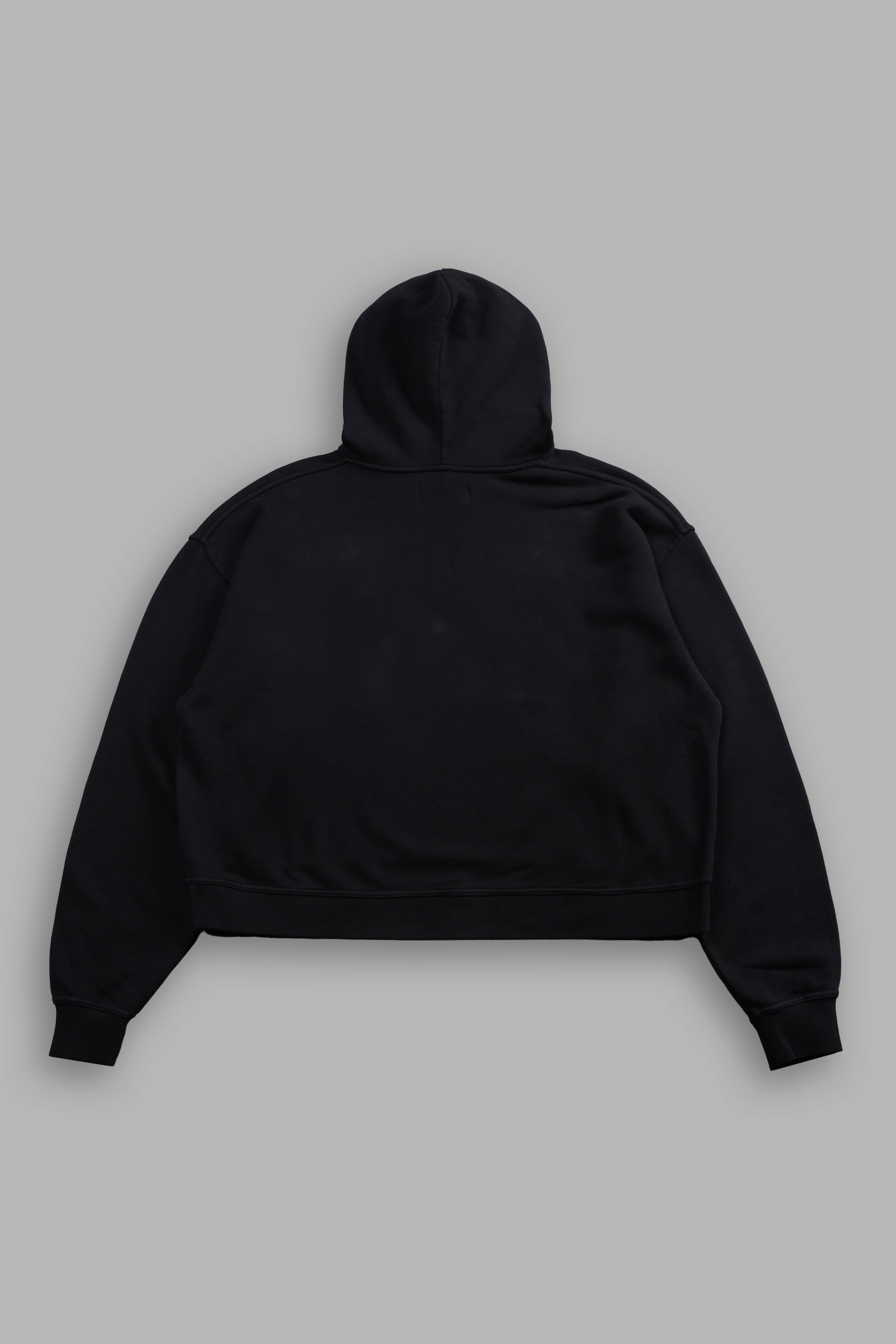 Loyalty Frvr Box Cut Pierce Hoodie in Black