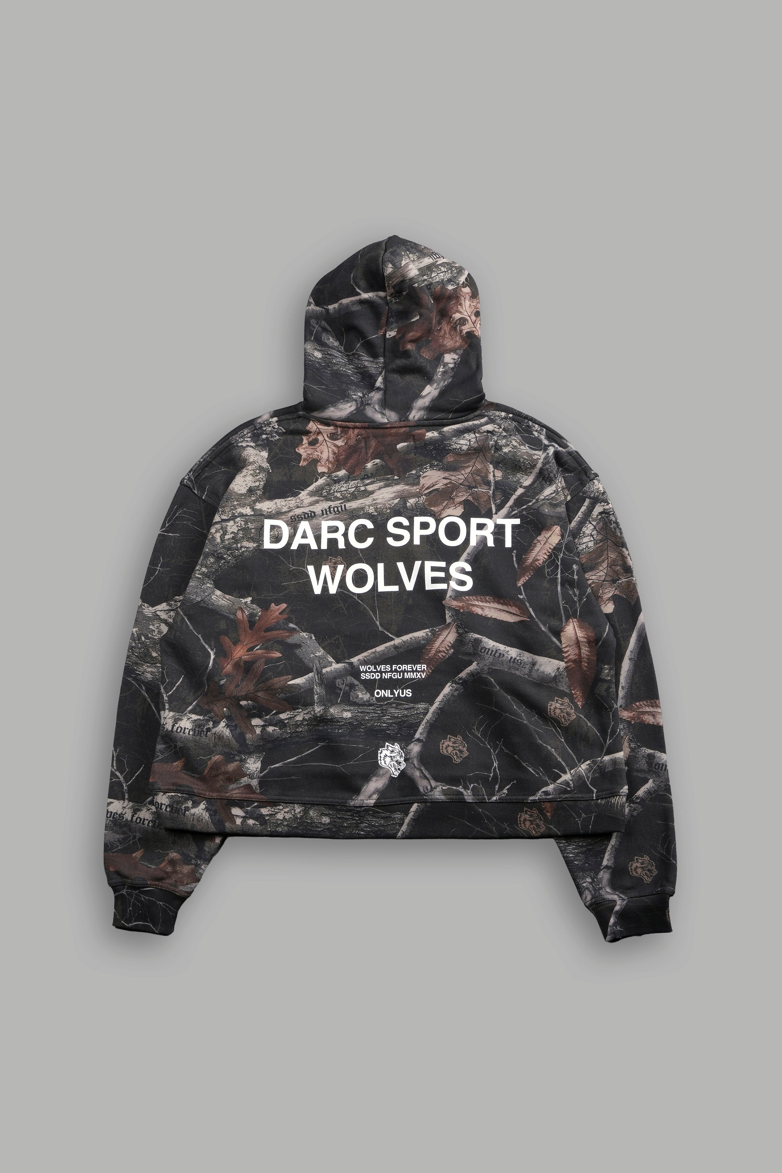 Darc Sport Wolves "Box Cut" Hoodie in Darc Brown Woodland Camo