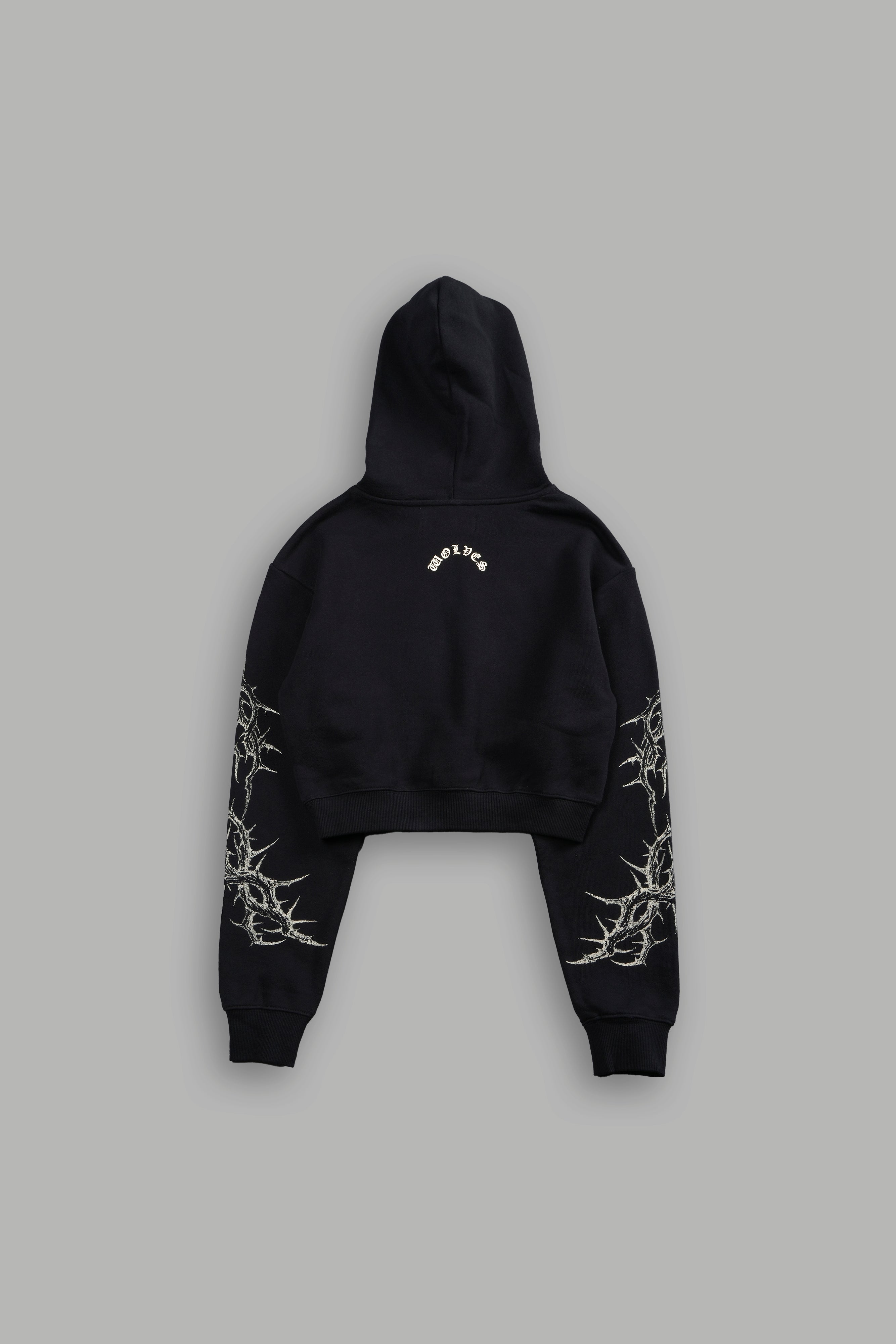 Thorns Rose Hoodie in Black