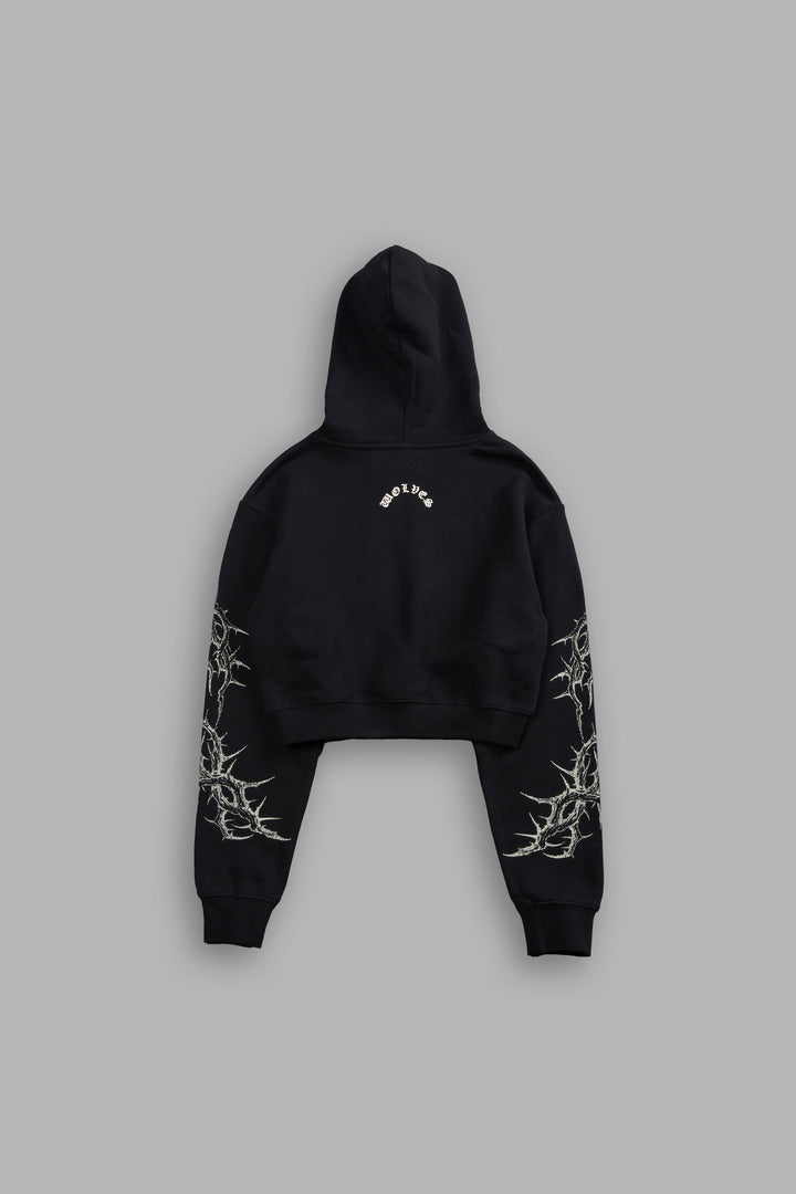 Thorns Rose Hoodie in Black