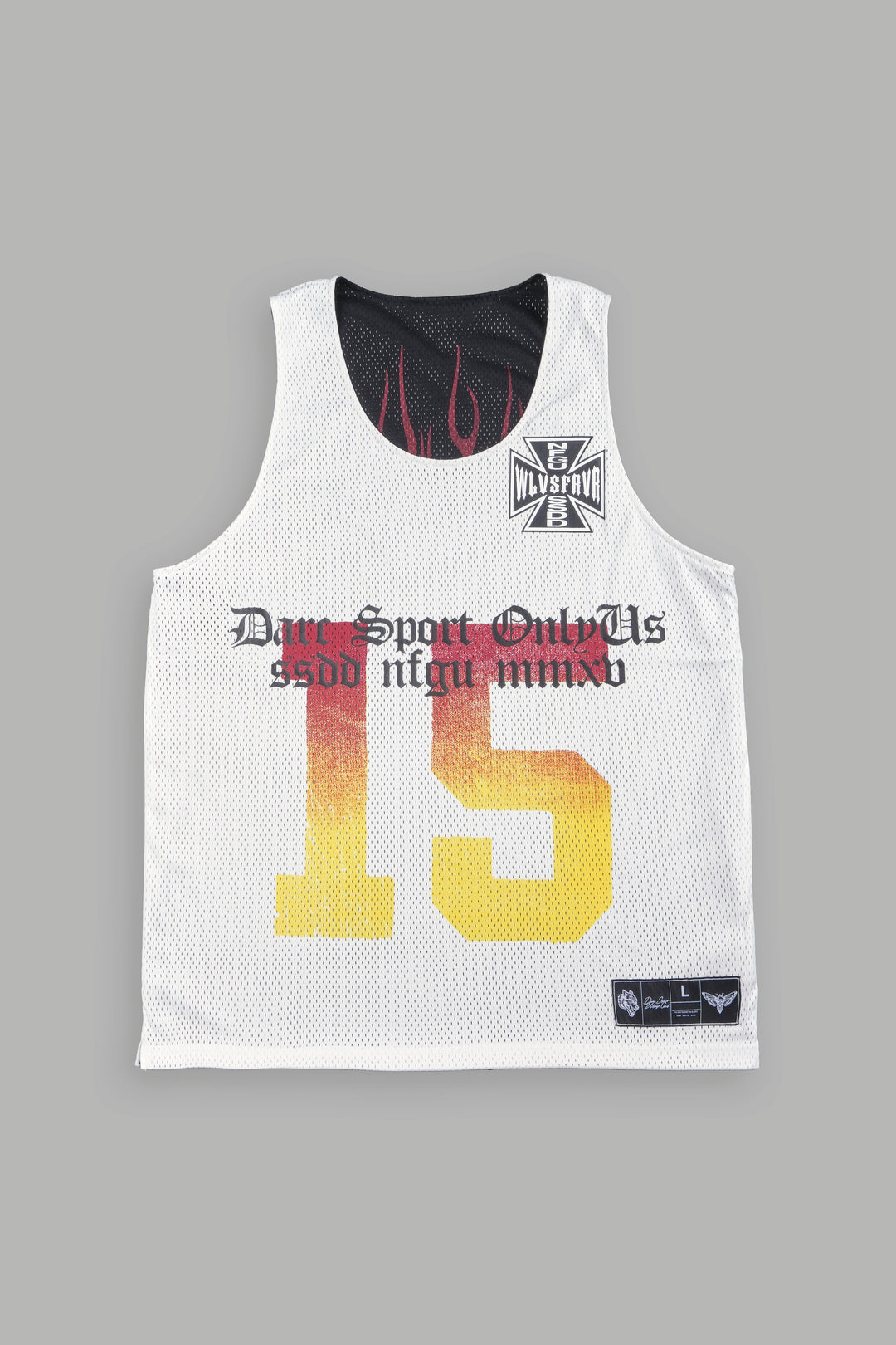 Infernal Club Reversible Bball Jersey In Black/Cream