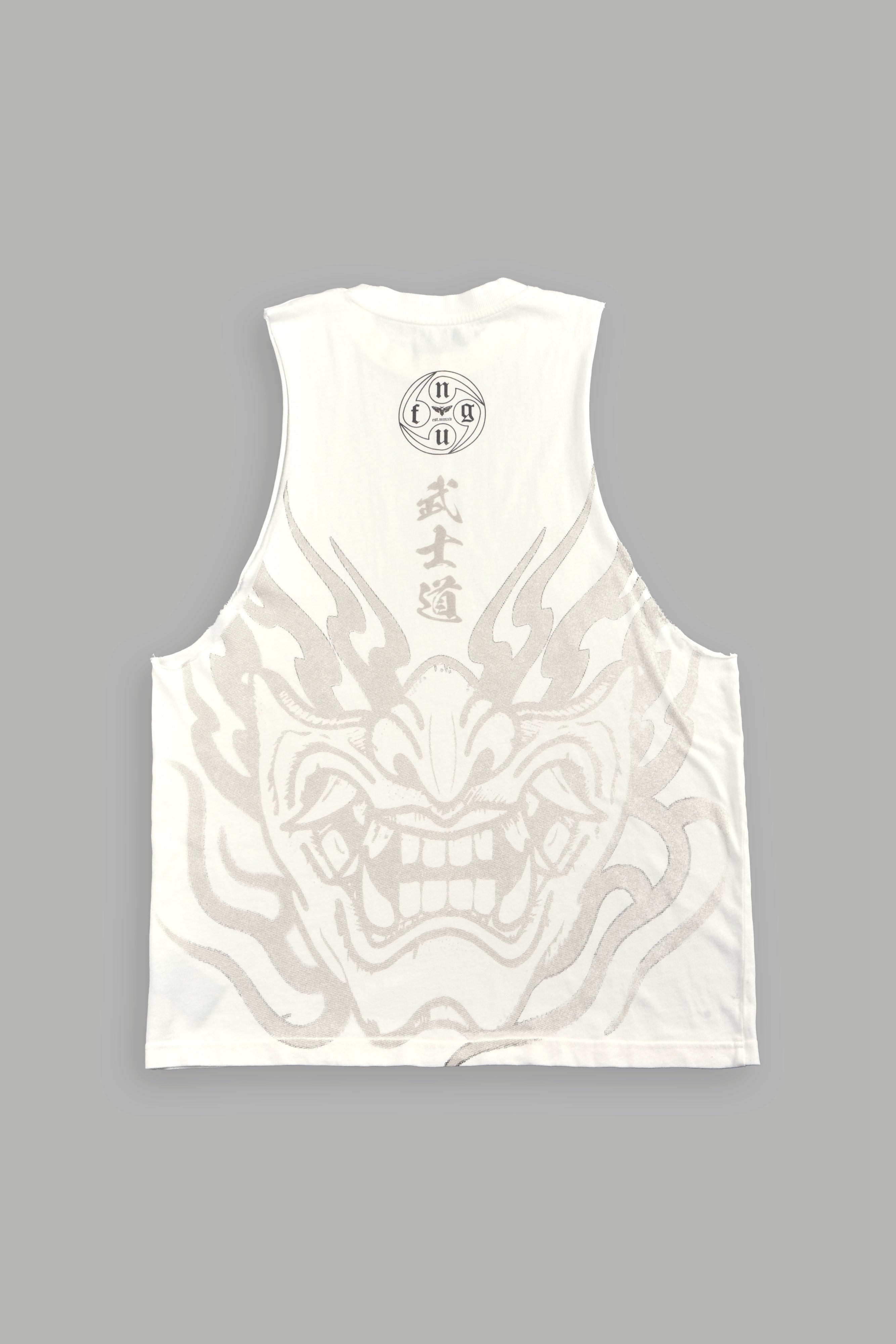 Half Mask Tommy Muscle Tee in Cream