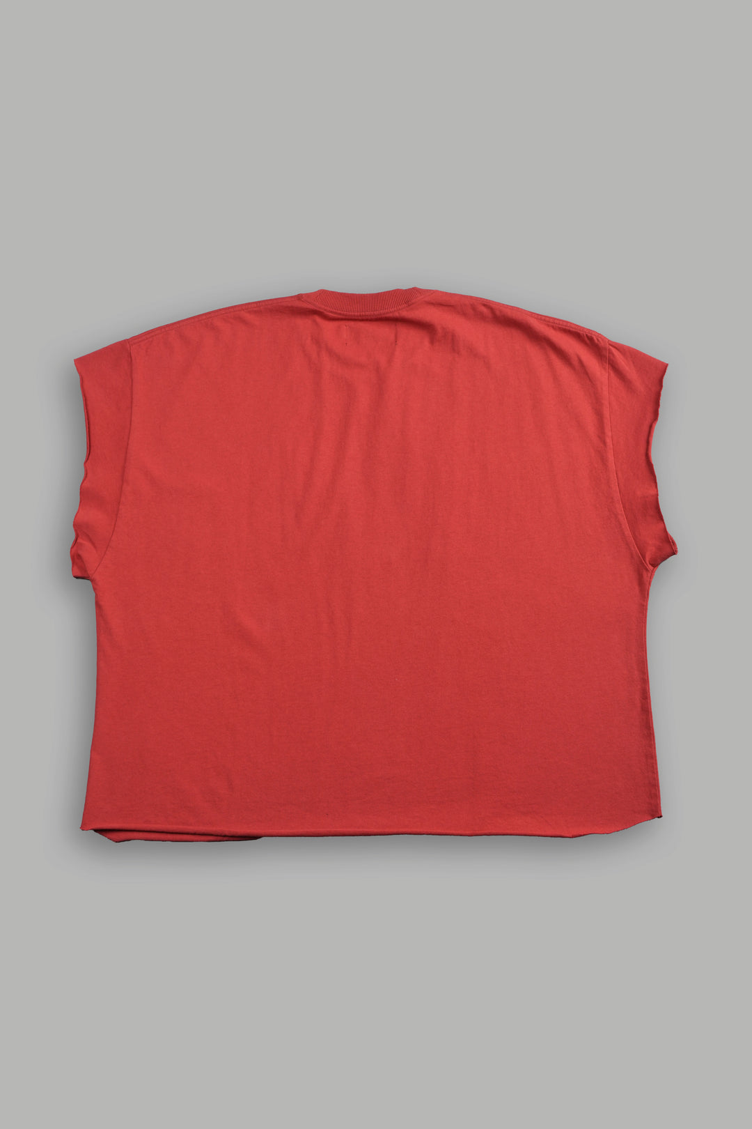 Loyalty Frvr Grunge Cut-Off Tee in Roman Red
