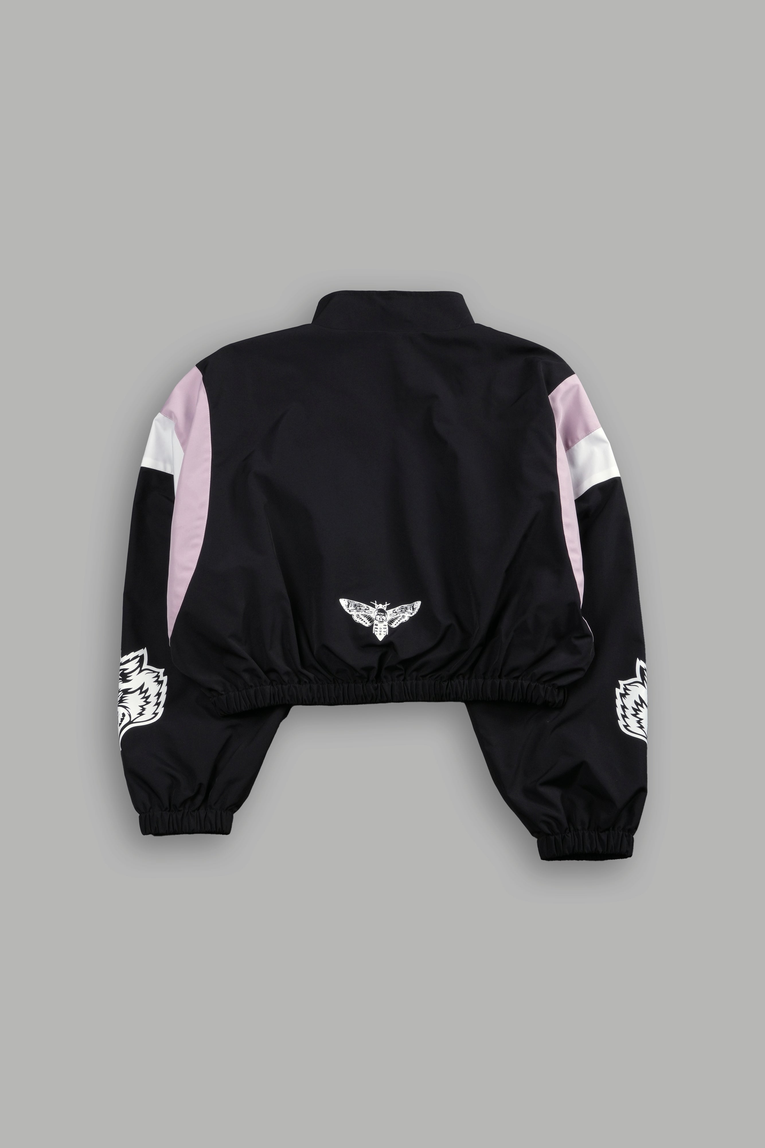 Death Becomes Her Nadia Track Jacket in Black/Purple Smoke/White