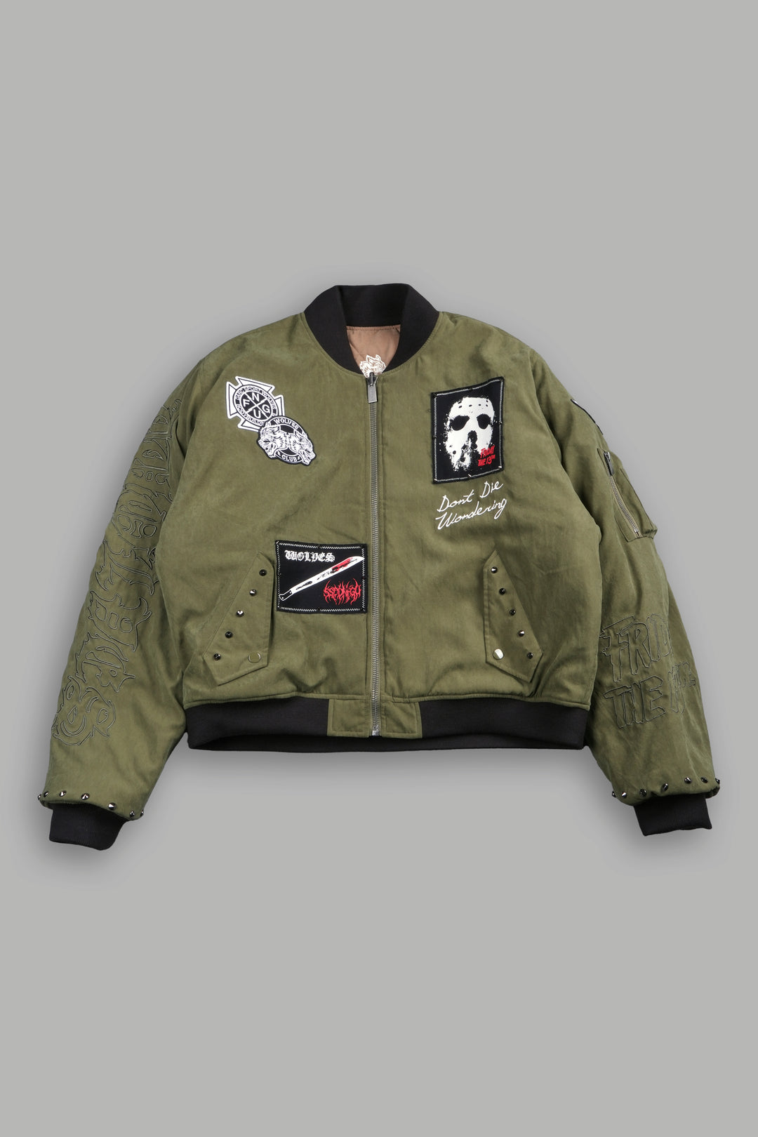 Jason Frvr Cloud Quilted Reversible Bomber Jacket In Dover Green/Taupe