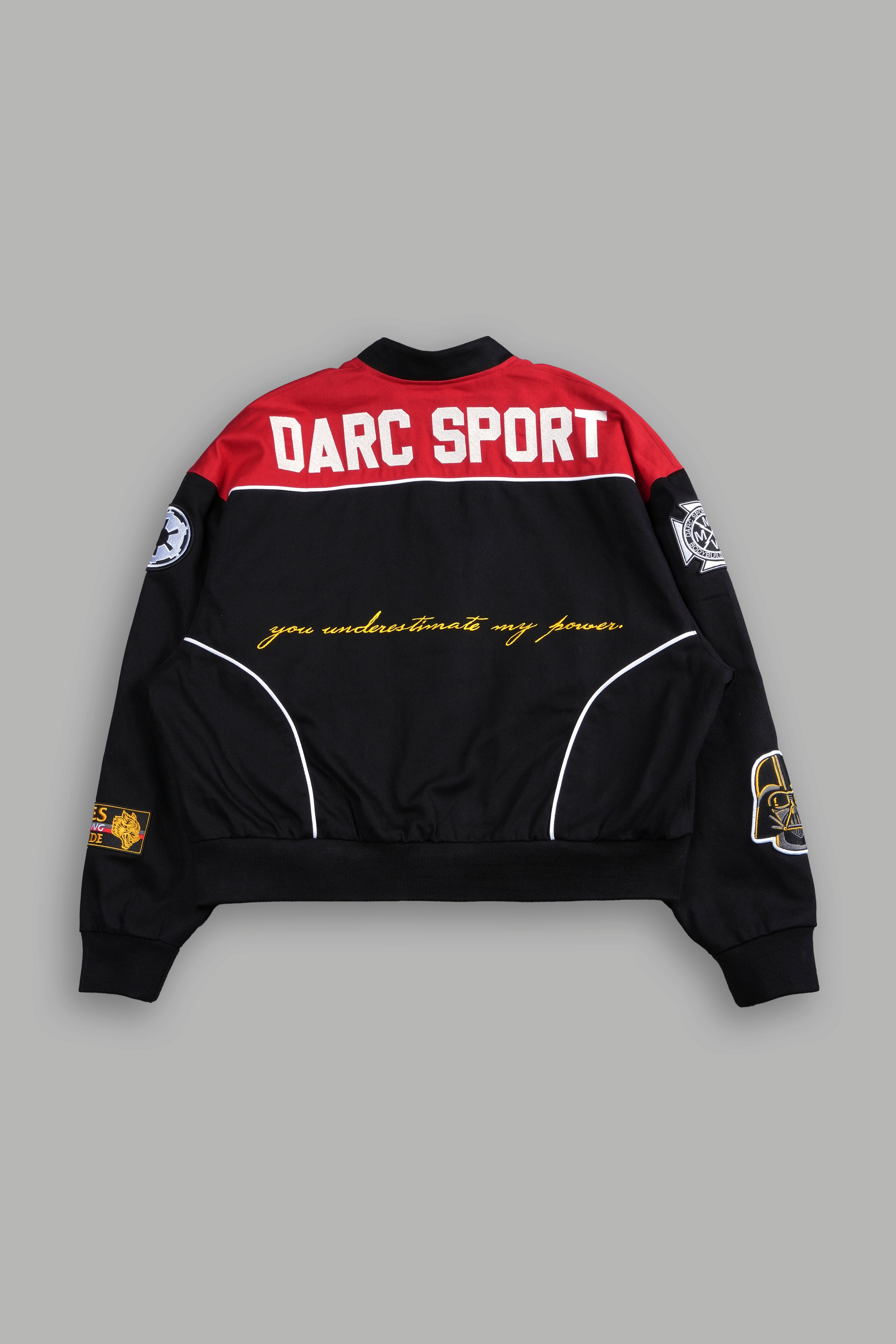 Darc Sport ジャケット (L) You Underestimate My Power Grit Road Racing Jacket in Black/Red