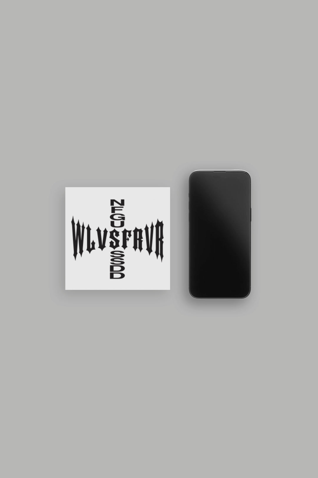 Iron Cross Small Sticker in Black