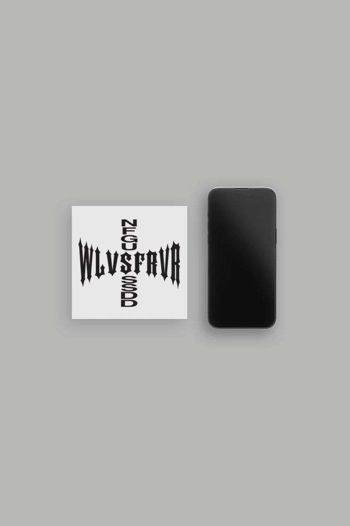 Iron Cross Small Sticker in Black