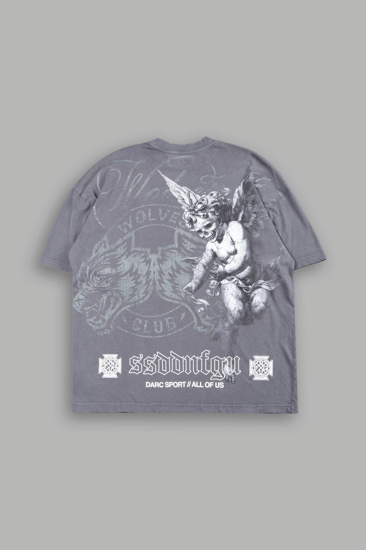 All Of Us 1 Of 500 Premium Oversized Tee In Slate Gray