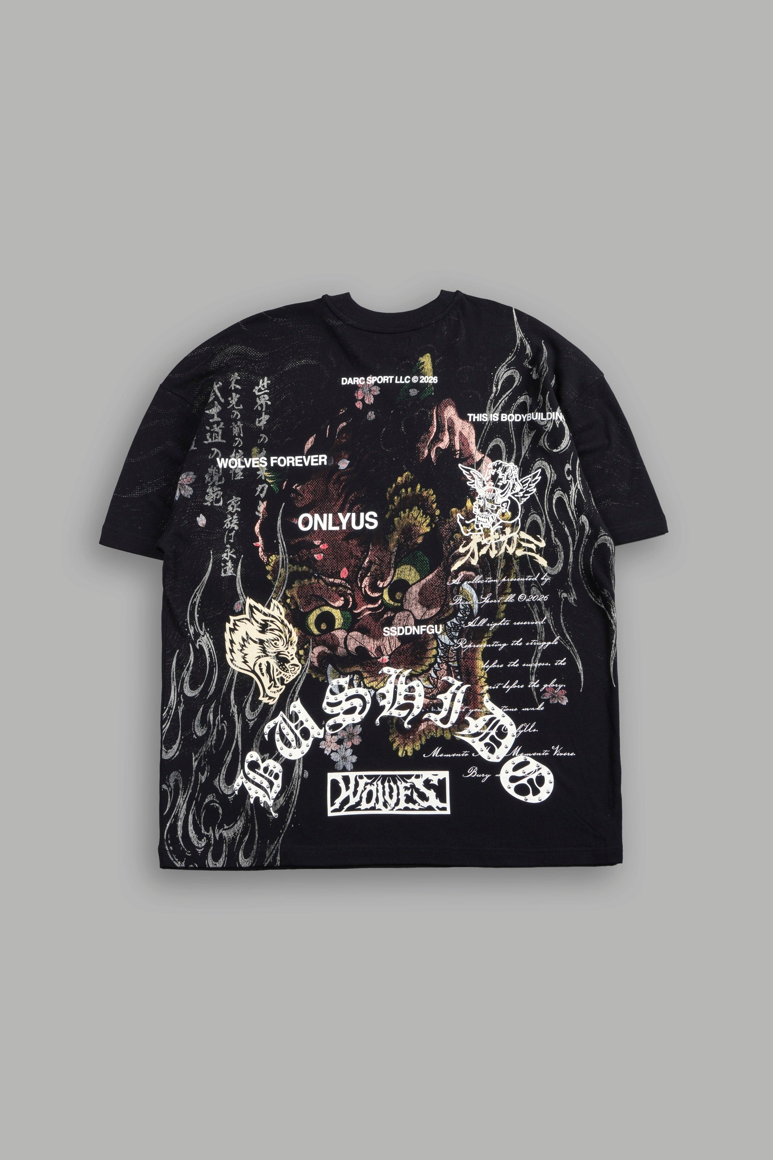 Shutendoji Premium Oversized Tee in Black