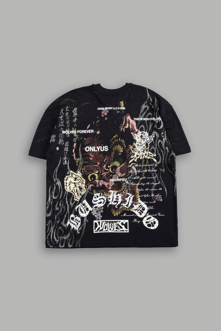 Shutendoji Premium Oversized Tee in Black
