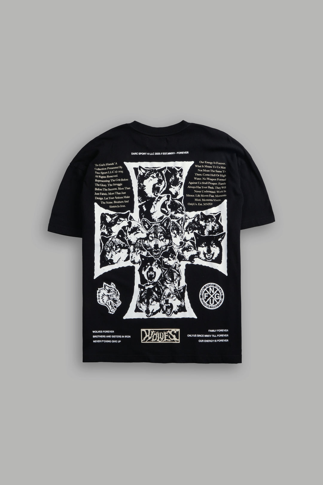 Iron Wolf Pack "Premium" Oversized Tee in Black