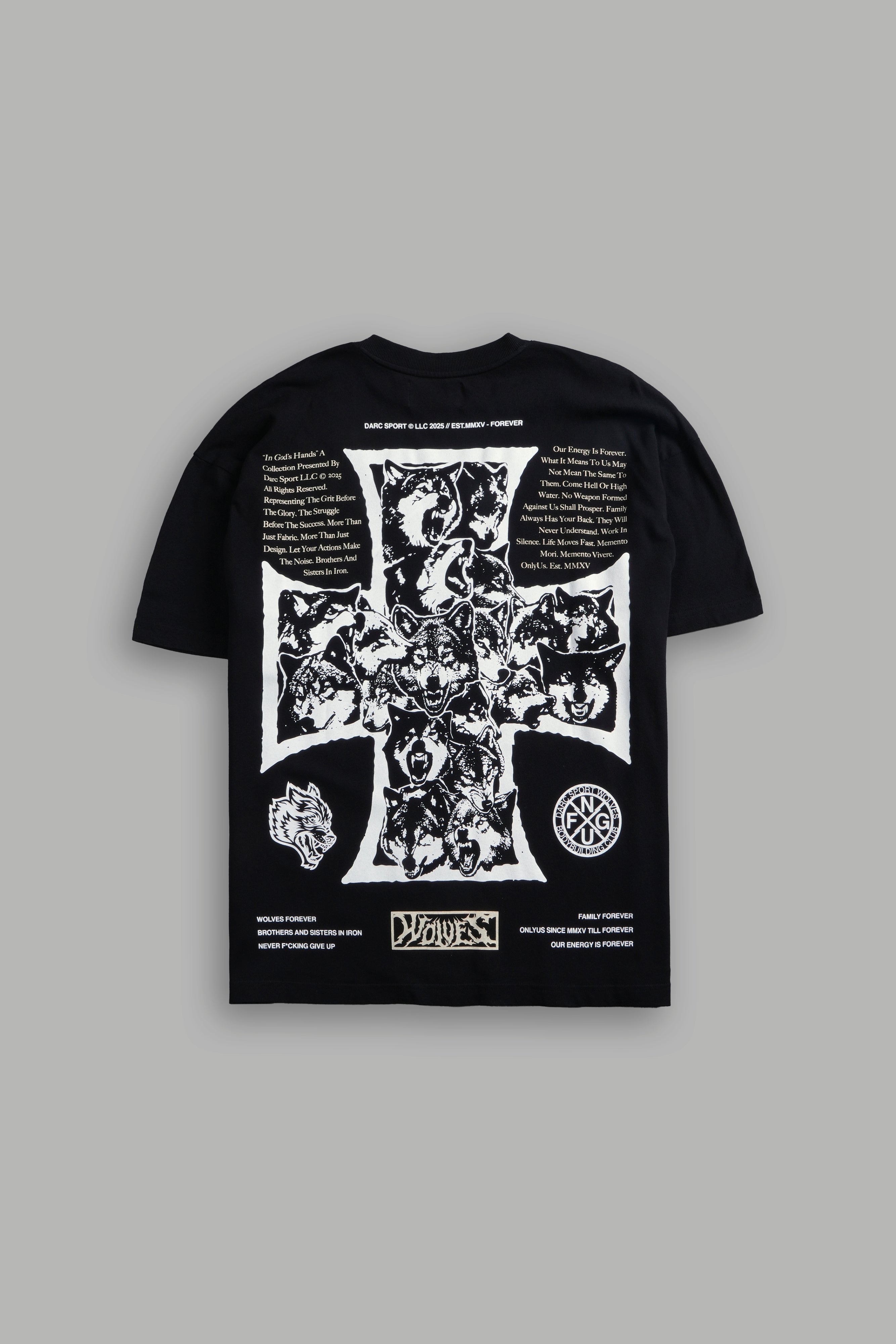 Iron Wolf Pack "Premium" Oversized Tee in Black