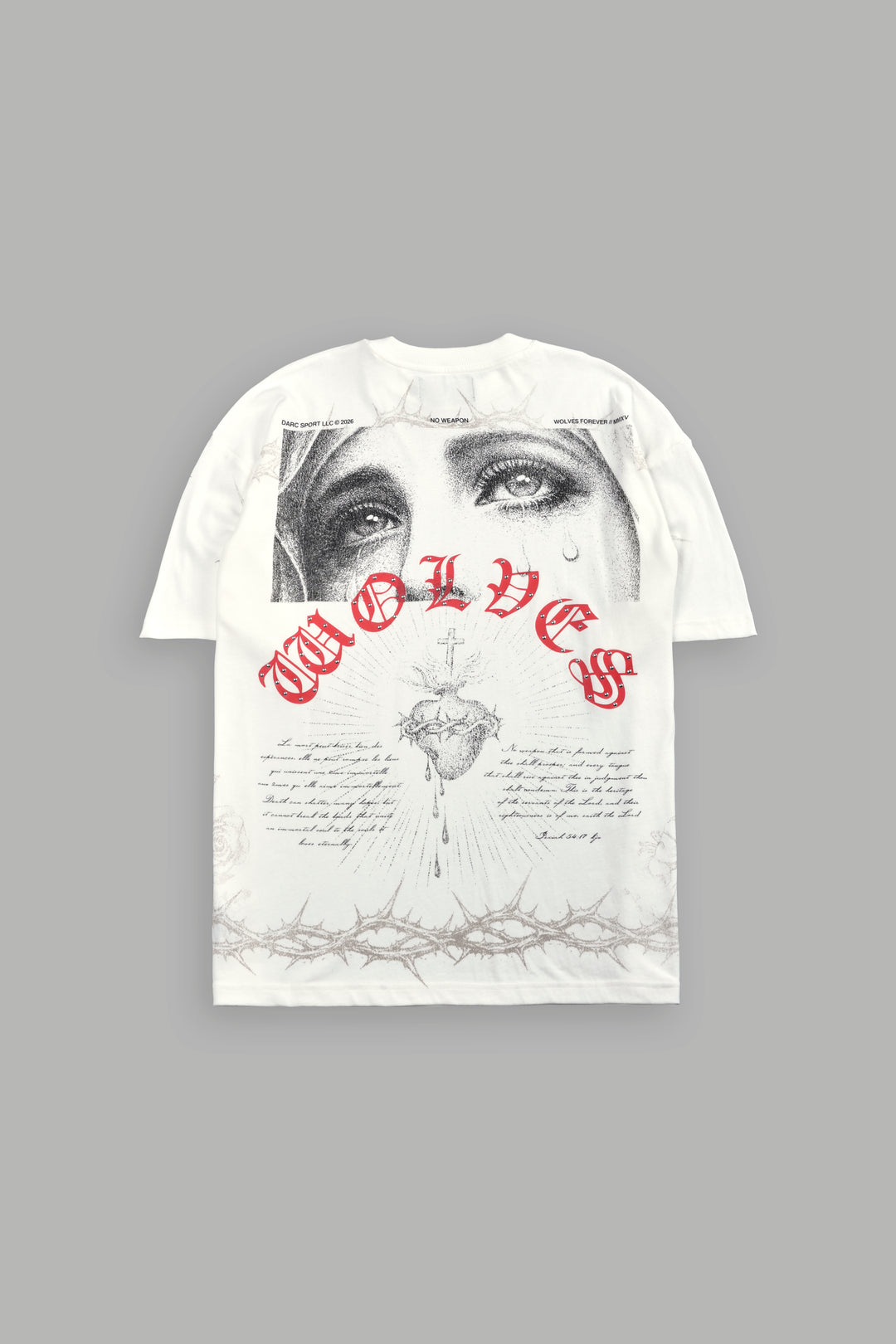 Sanctified Premium Oversized Tee in Cream