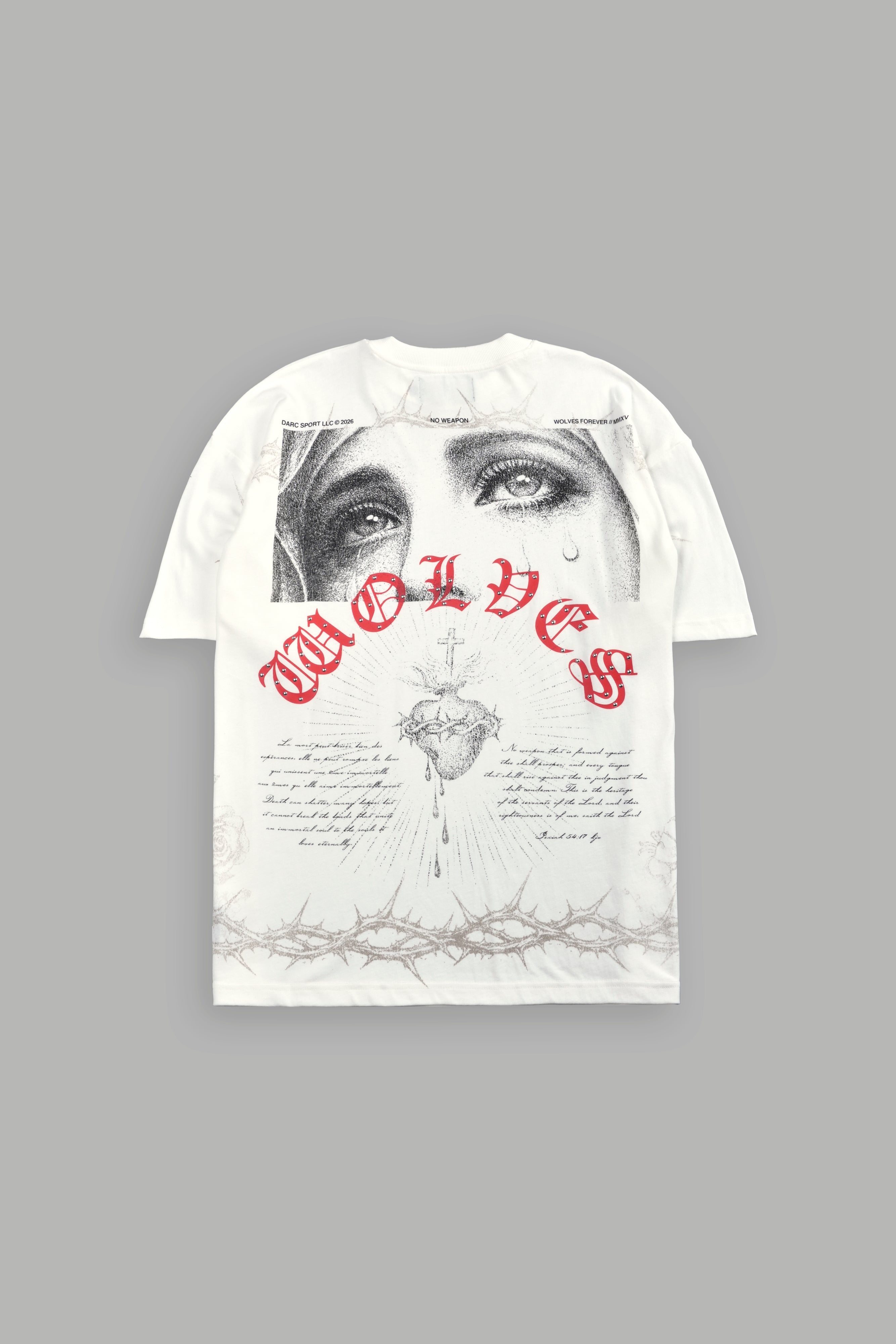 Sanctified Premium Oversized Tee in Cream