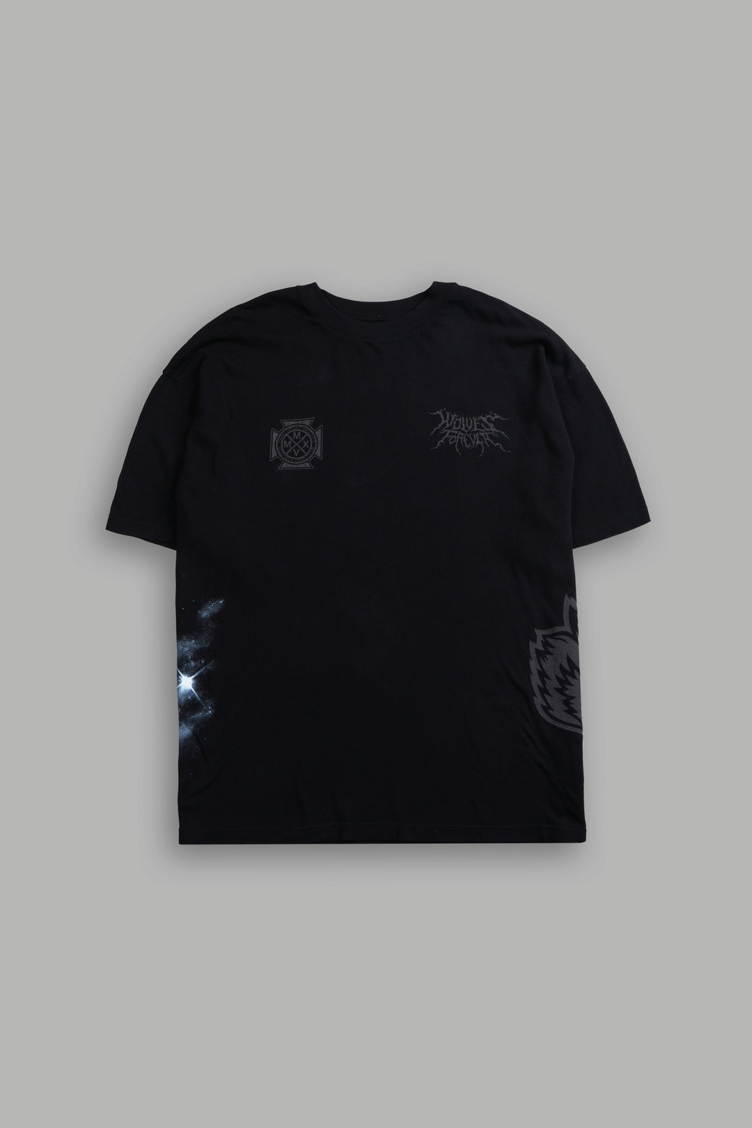 Dark Power "Side By Side" Series Premium Oversized Tee in Black