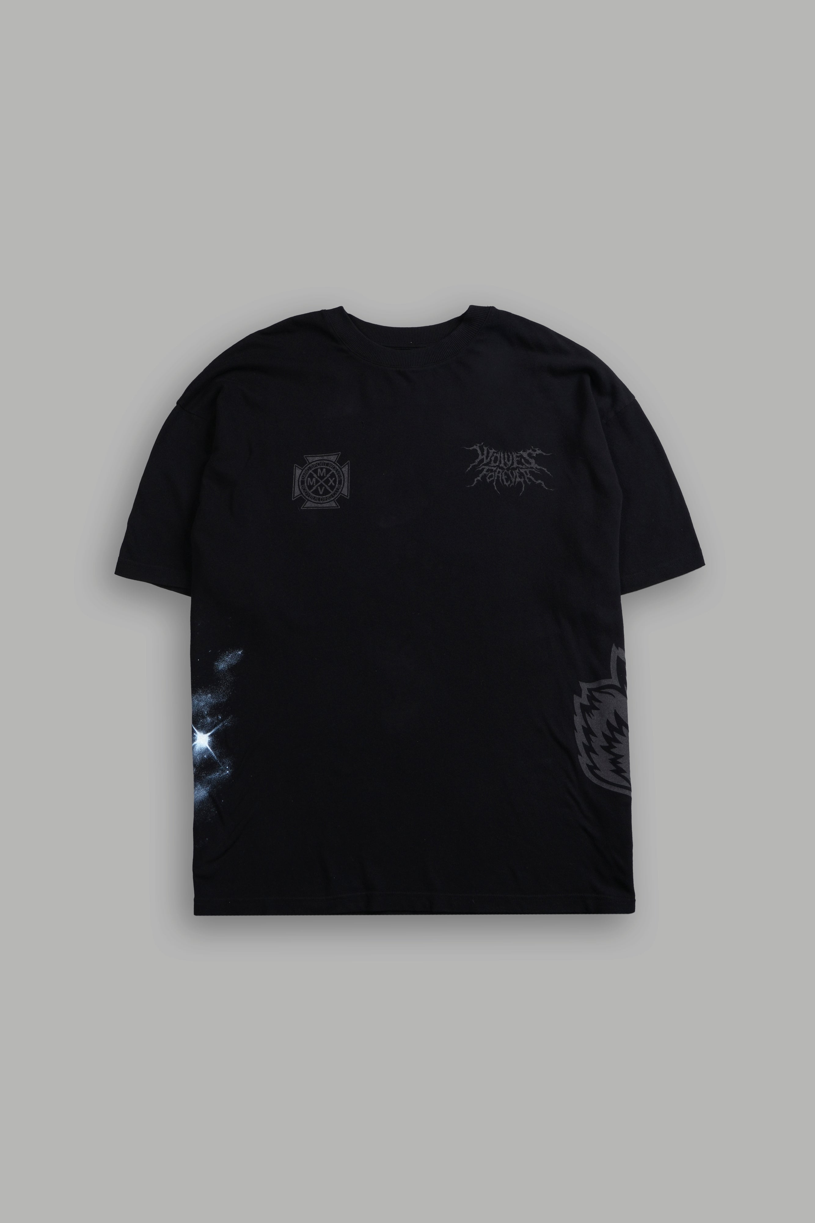 Dark Power "Side By Side" Series Premium Oversized Tee in Black