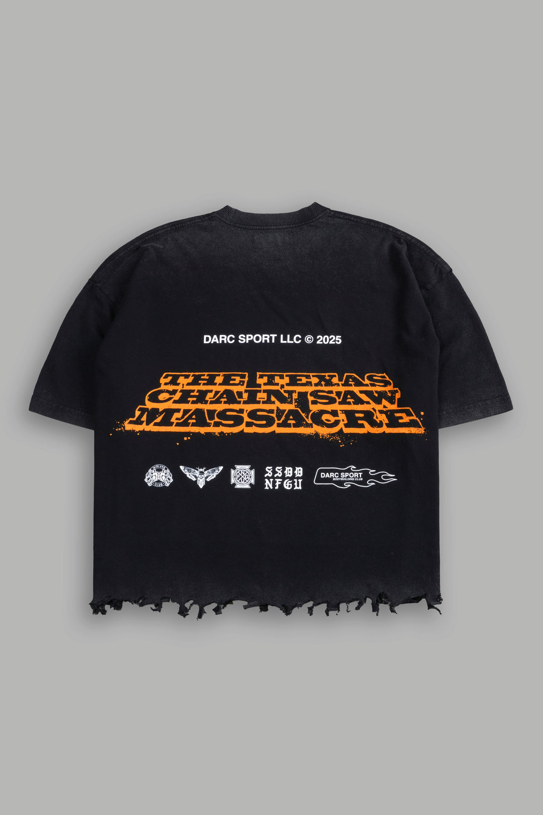 Massacre Destroyed Grunge "Box Cut" Tee in Black