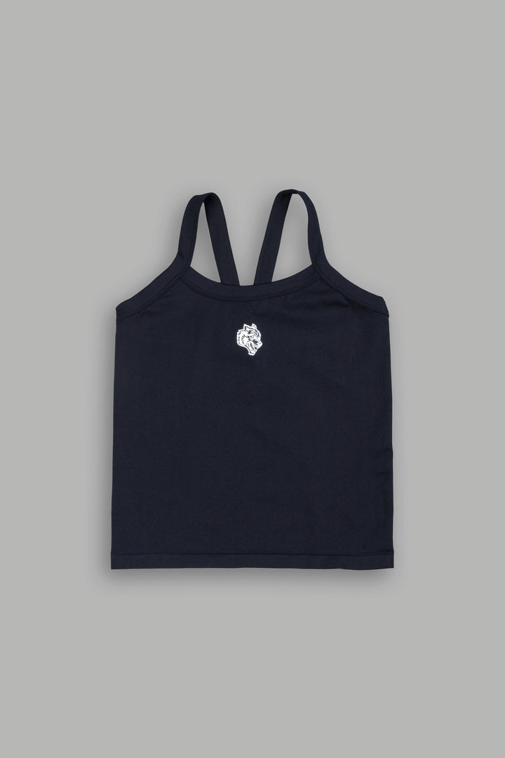 Wolf Head Hannah Long Soft Seamless Tank In Black