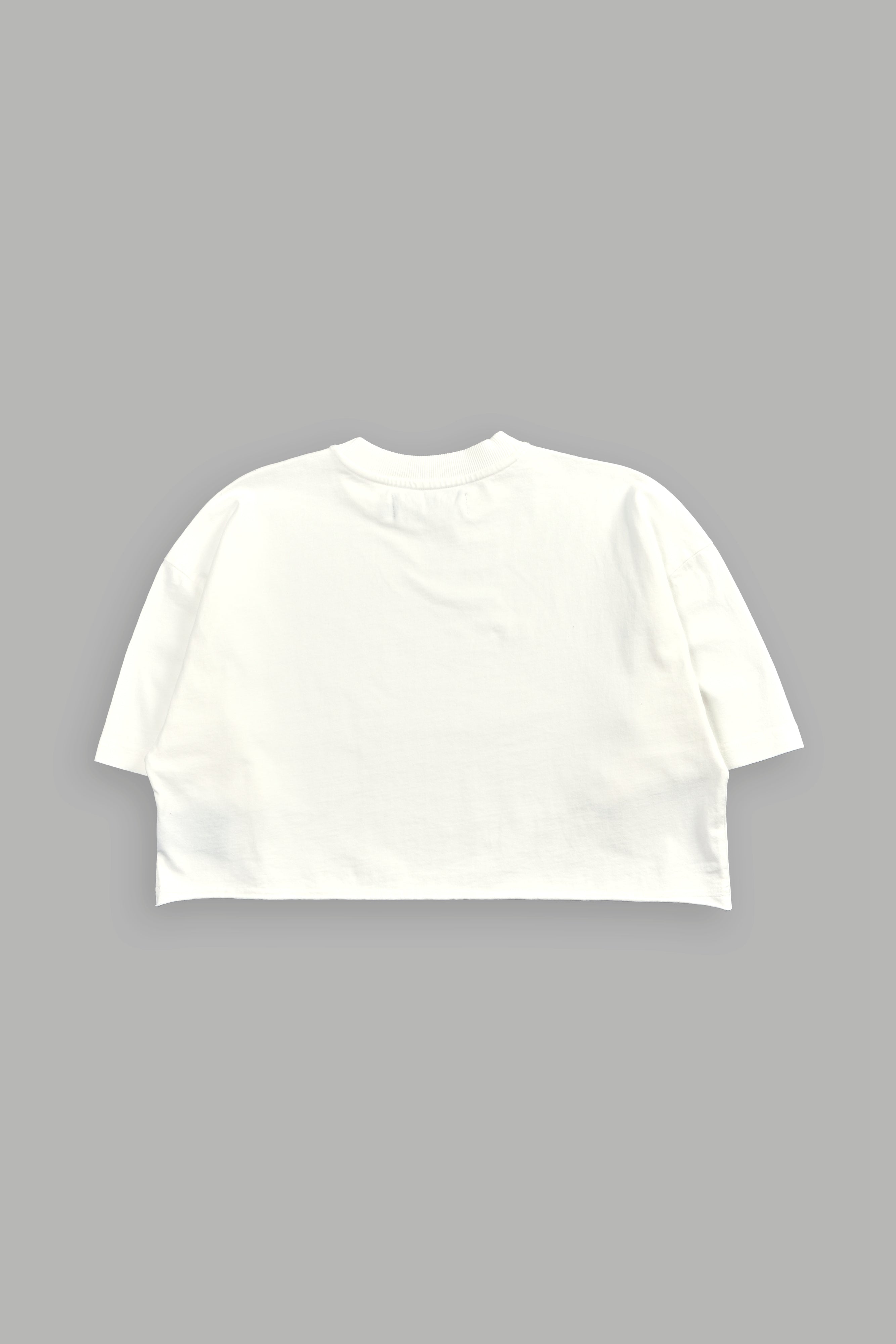 Viking Cherub "Grunge" Oversized (Cropped) Tee in Cream