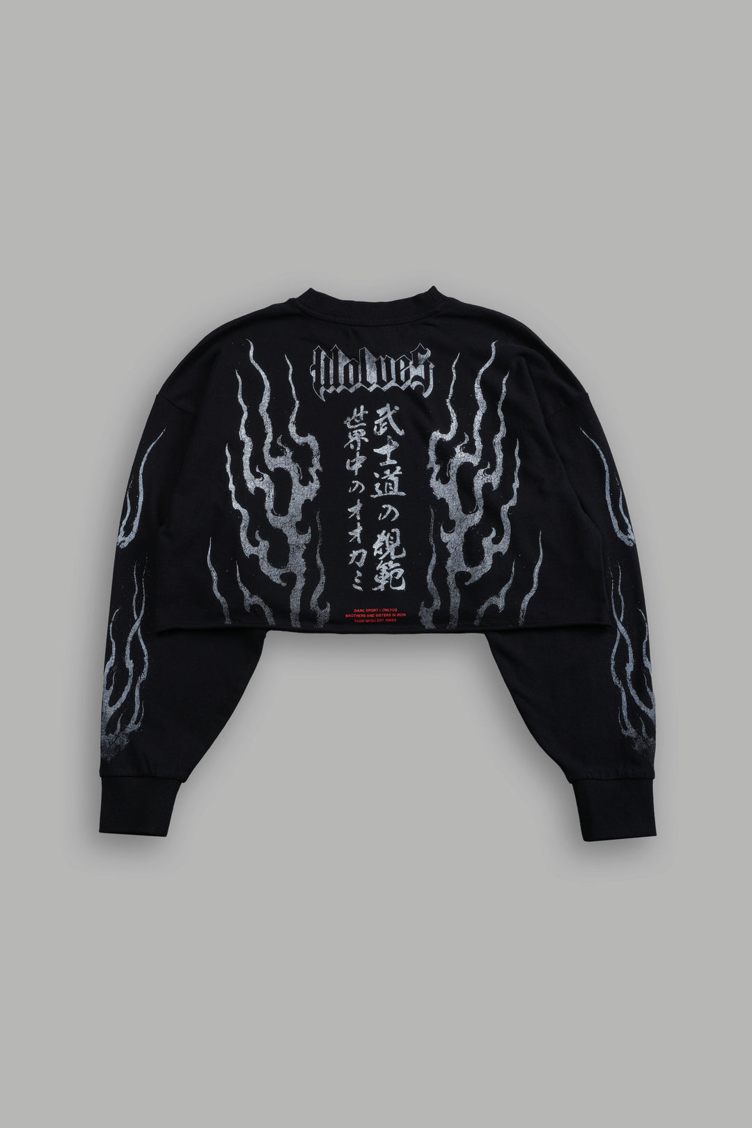 Darc Infernal "Premium" Oversized Cropped L/S Tee in Black