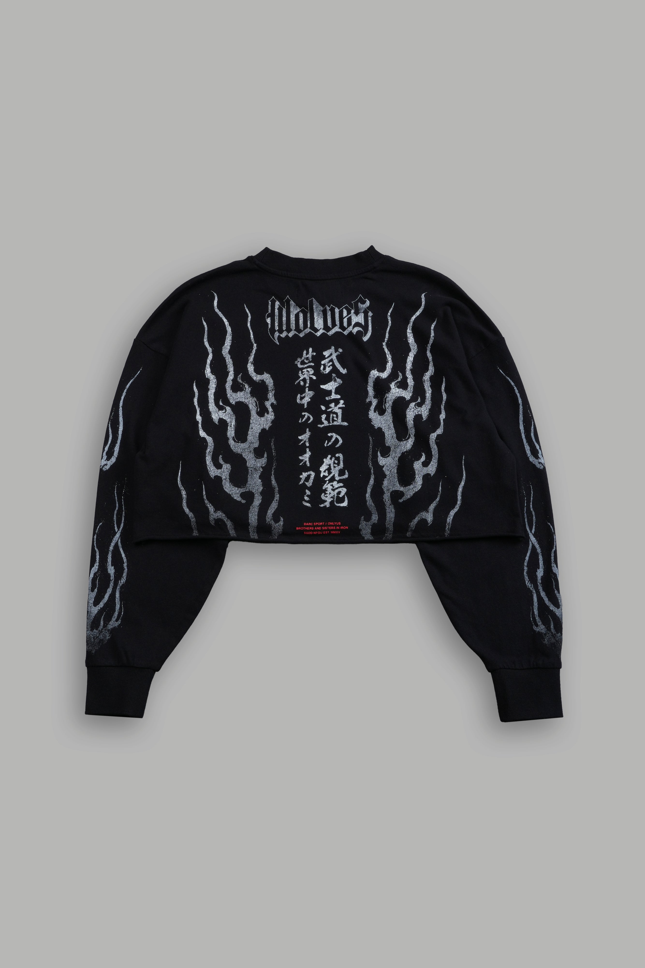 Darc Infernal "Premium" Oversized Cropped L/S Tee in Black