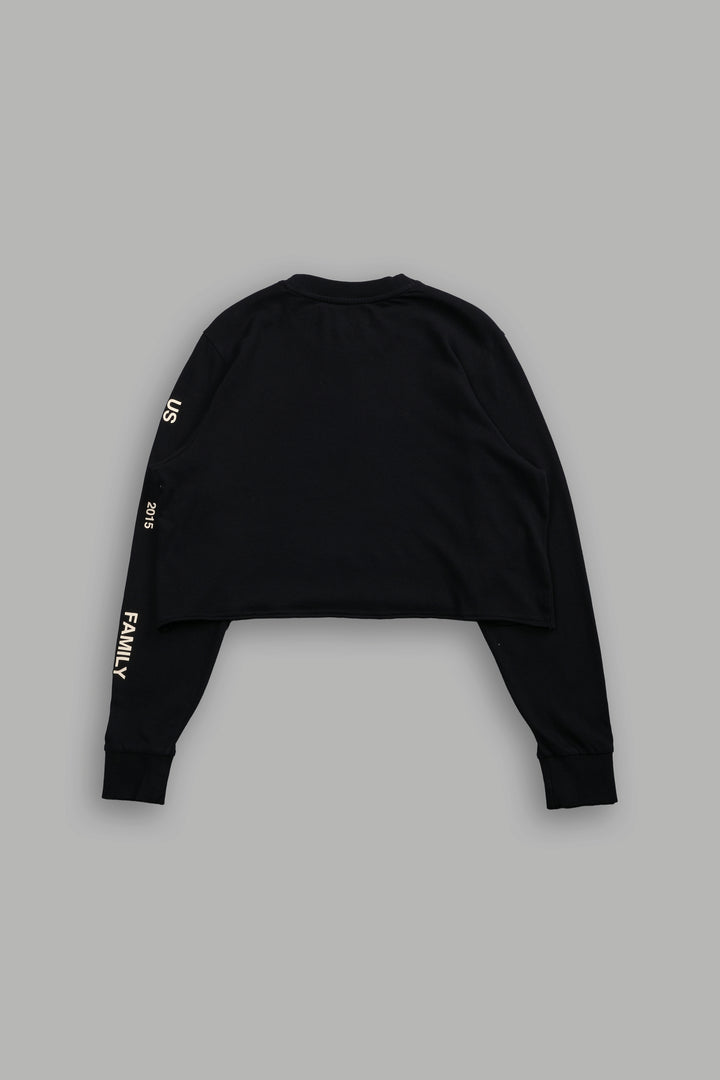 Live Fast V3 "Premium" (LS Cropped) Tee in Black