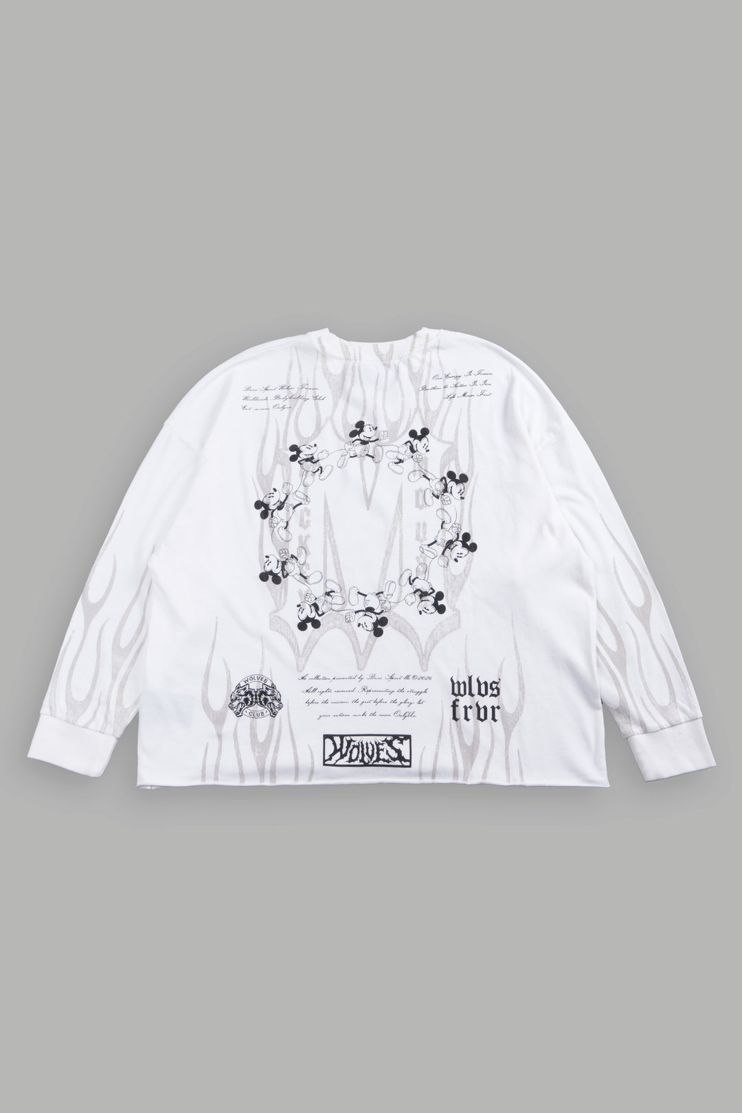 Mickey Forever Premium Box Cut Ls Tee in Cream