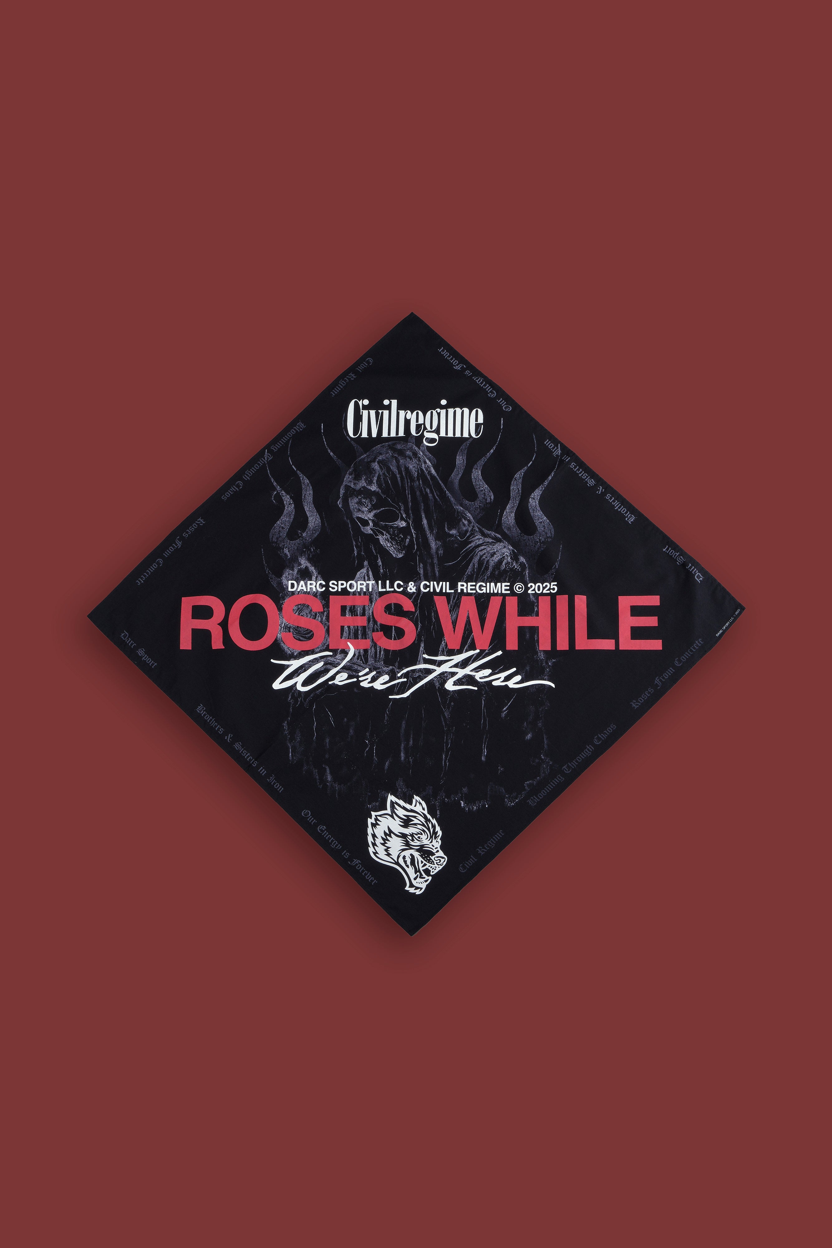 Life and Death Bandana in Black