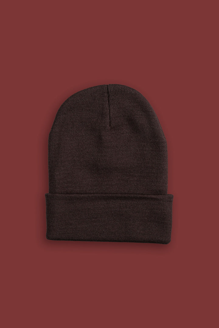 IYKYK Work Hard Patch Beanie in Norse Brown