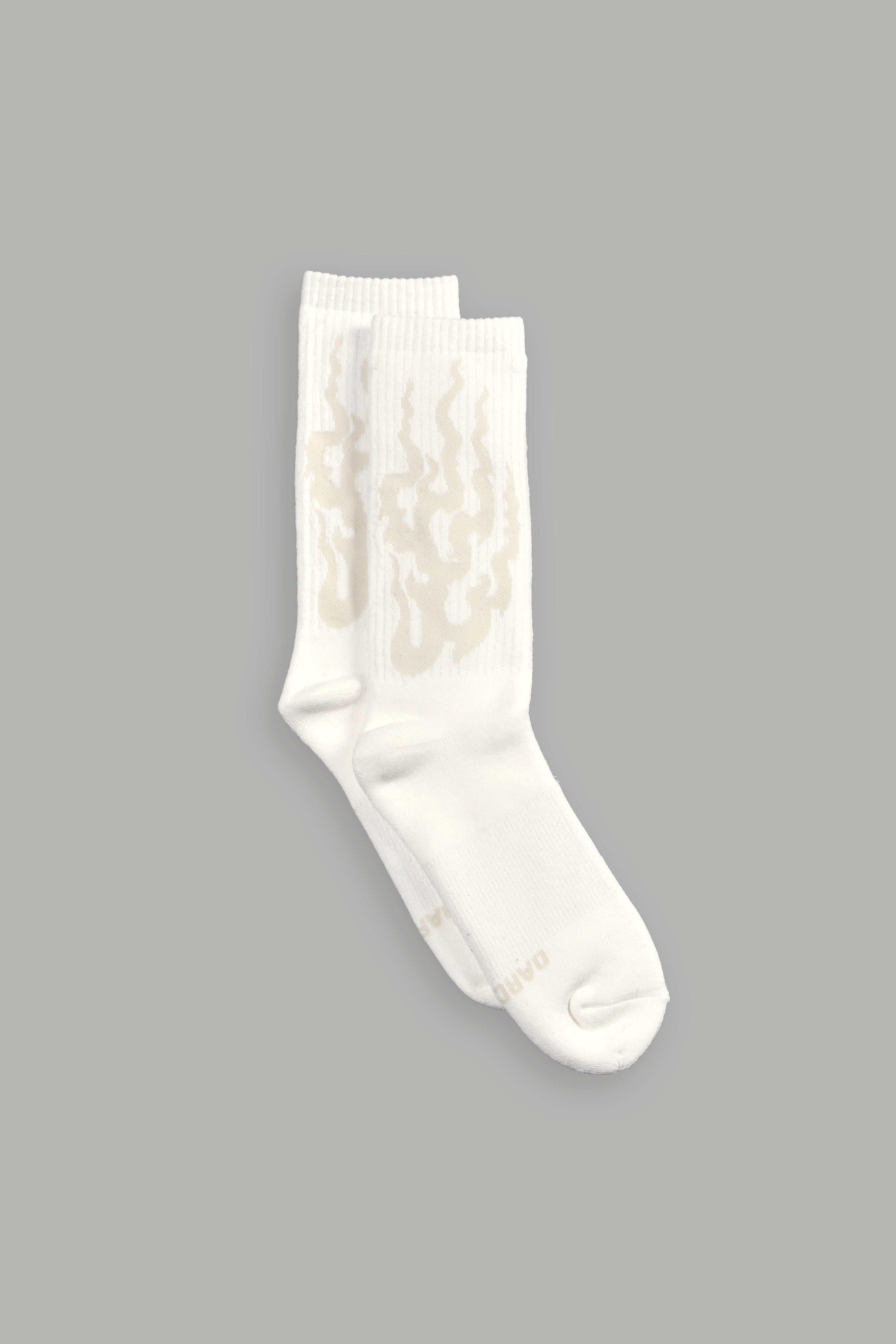 Darc Infernal Full Flames Classic Socks in Cream