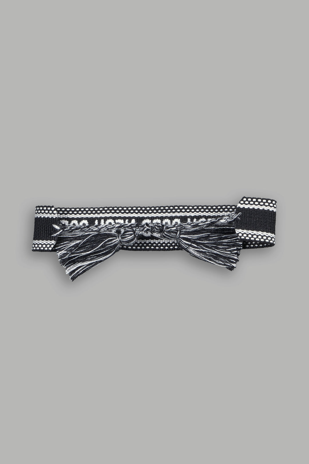 Our Mantra Woven Bracelet In Black/White
