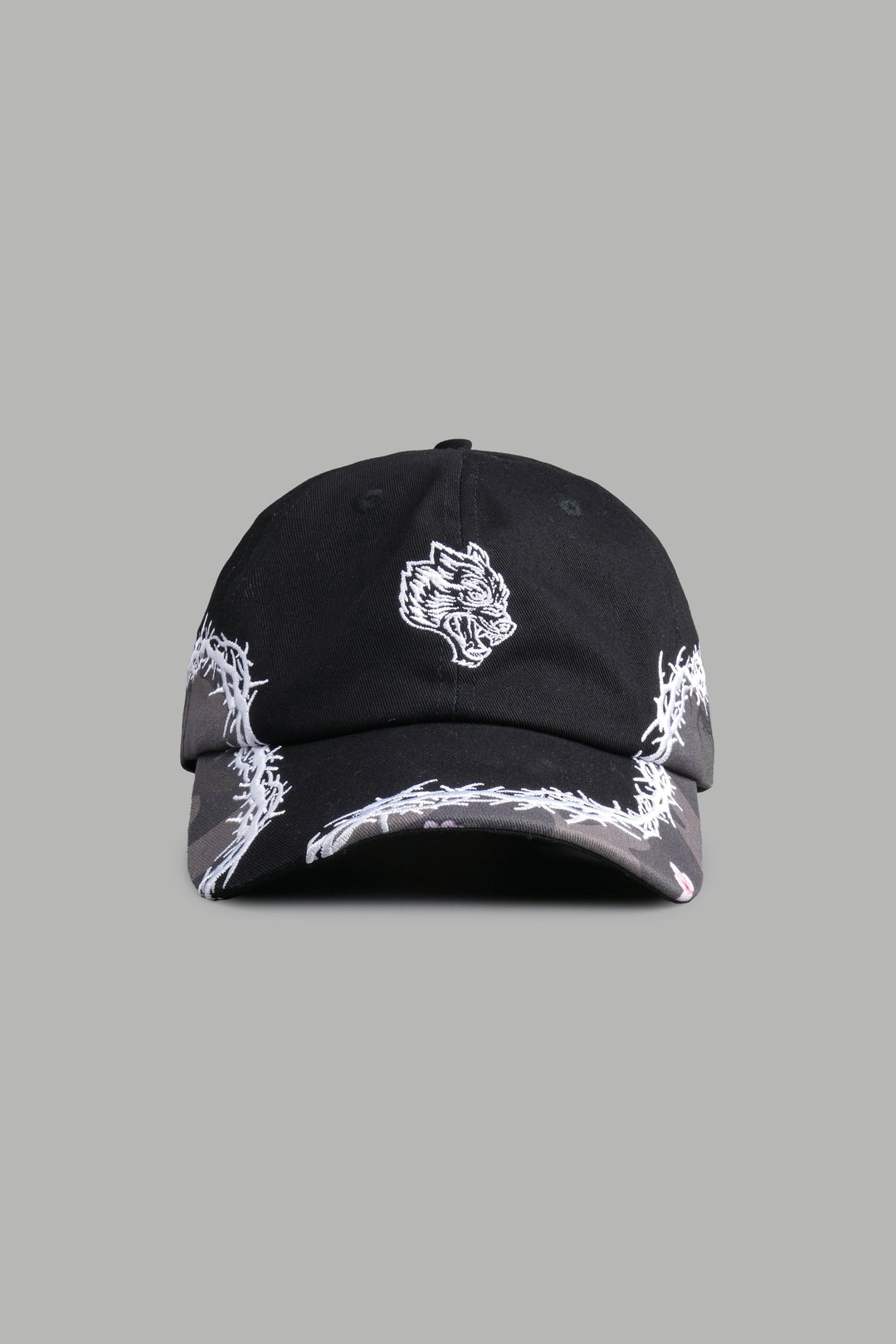 Scorched Thorns Dad Hat (V2) in Black/Blossom Woodland Camo