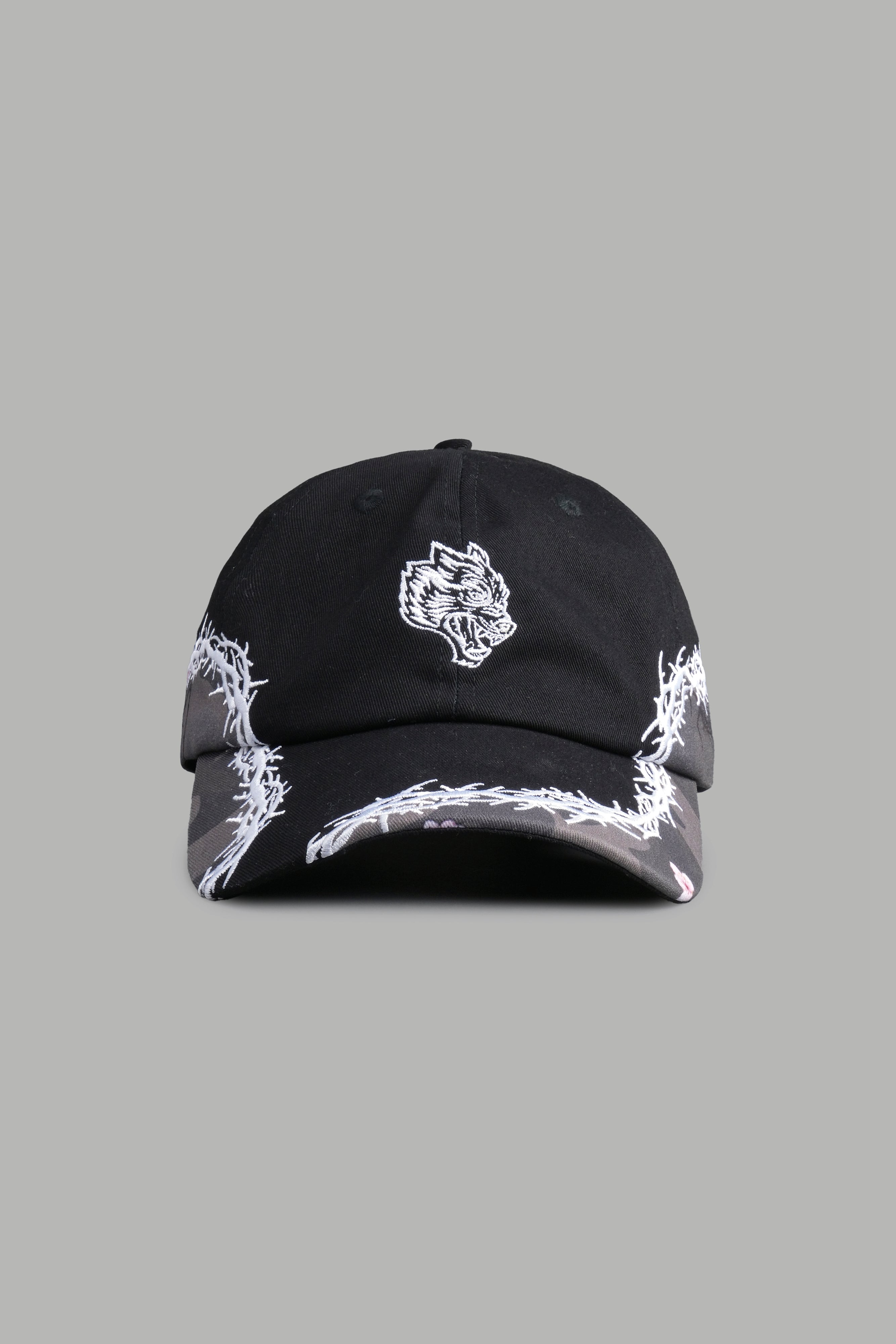 Scorched Thorns Dad Hat (V2) in Black/Blossom Woodland Camo
