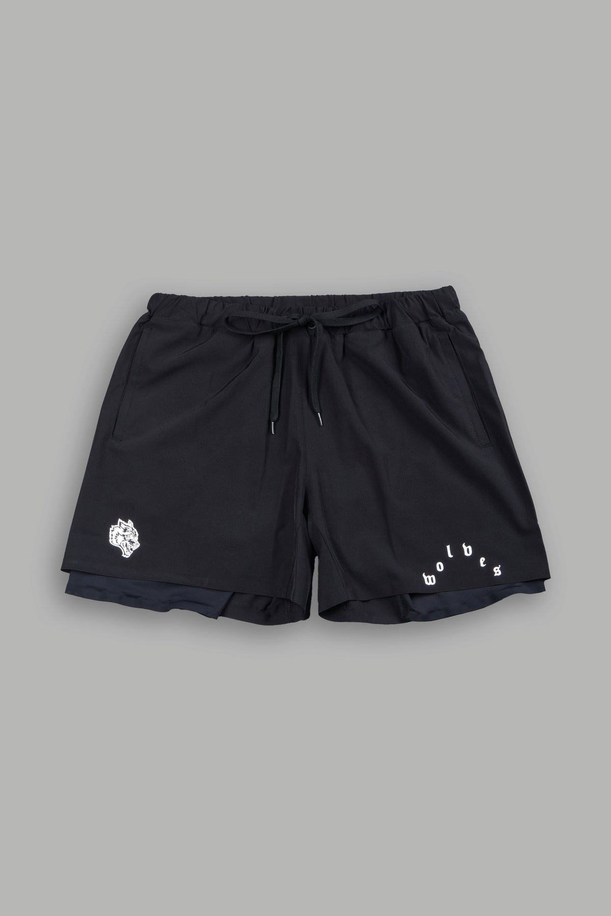 Wolf Pyramid Compression Shorts In Black