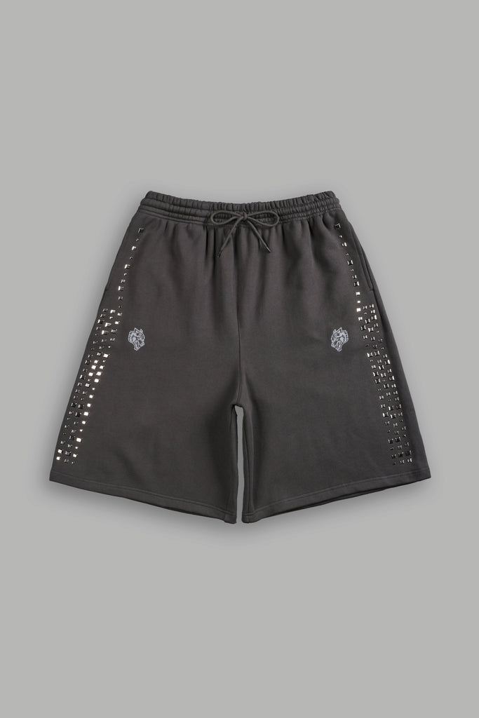 Dual Stud Oversized Osiris Sweat Shorts in Wolf Gray – DarcSport