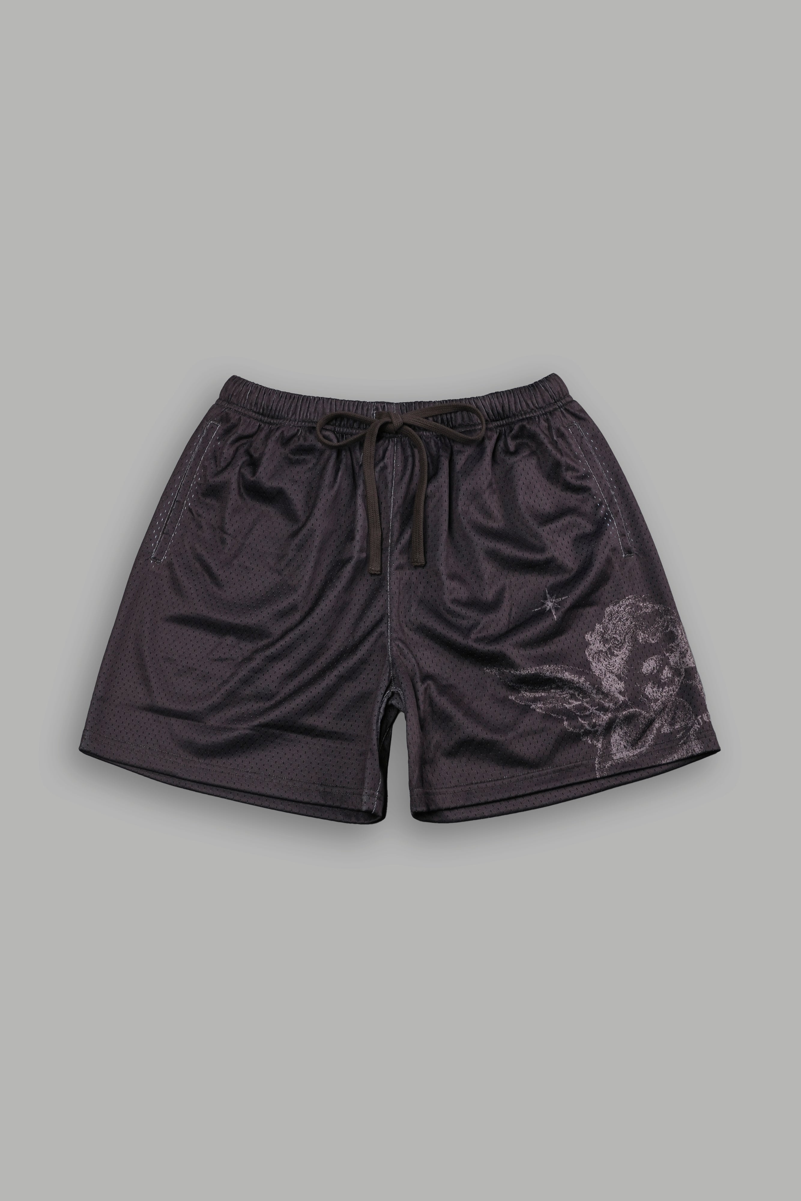 Sacred Flash Mesh Shorts in Darc Brown