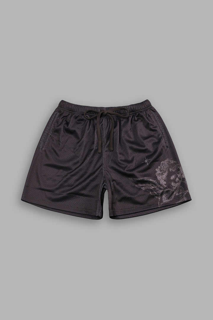 Sacred Flash Mesh Shorts in Darc Brown