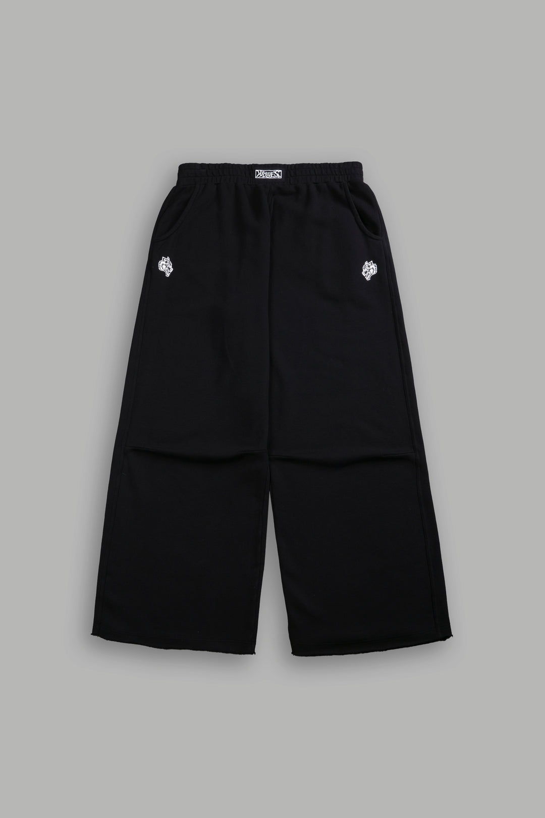 Box Patch Dual Moaty Sweat Pants in Black
