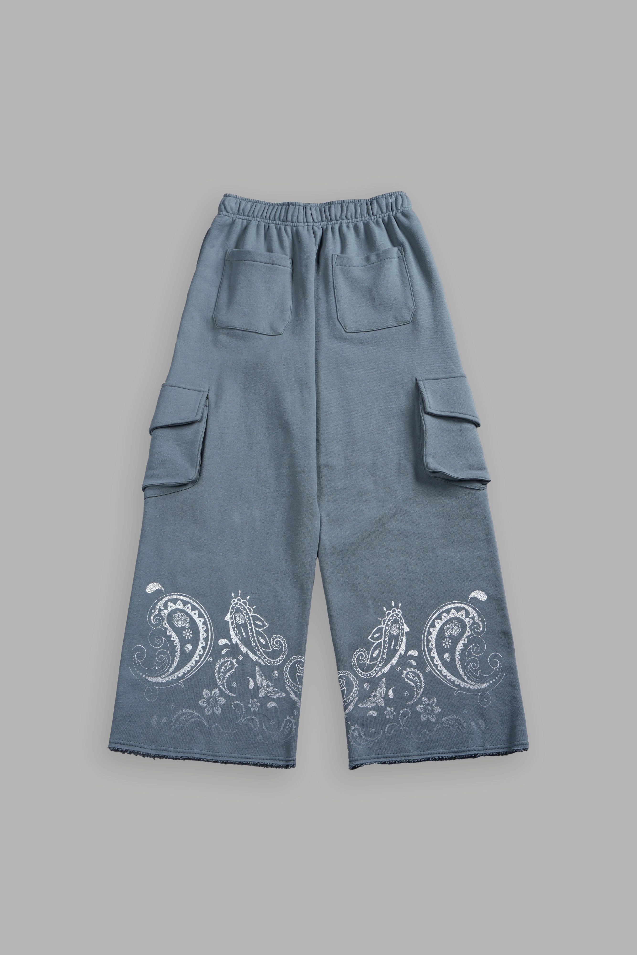 Faded Paisley Durst Cargo Sweats in Greek Stone