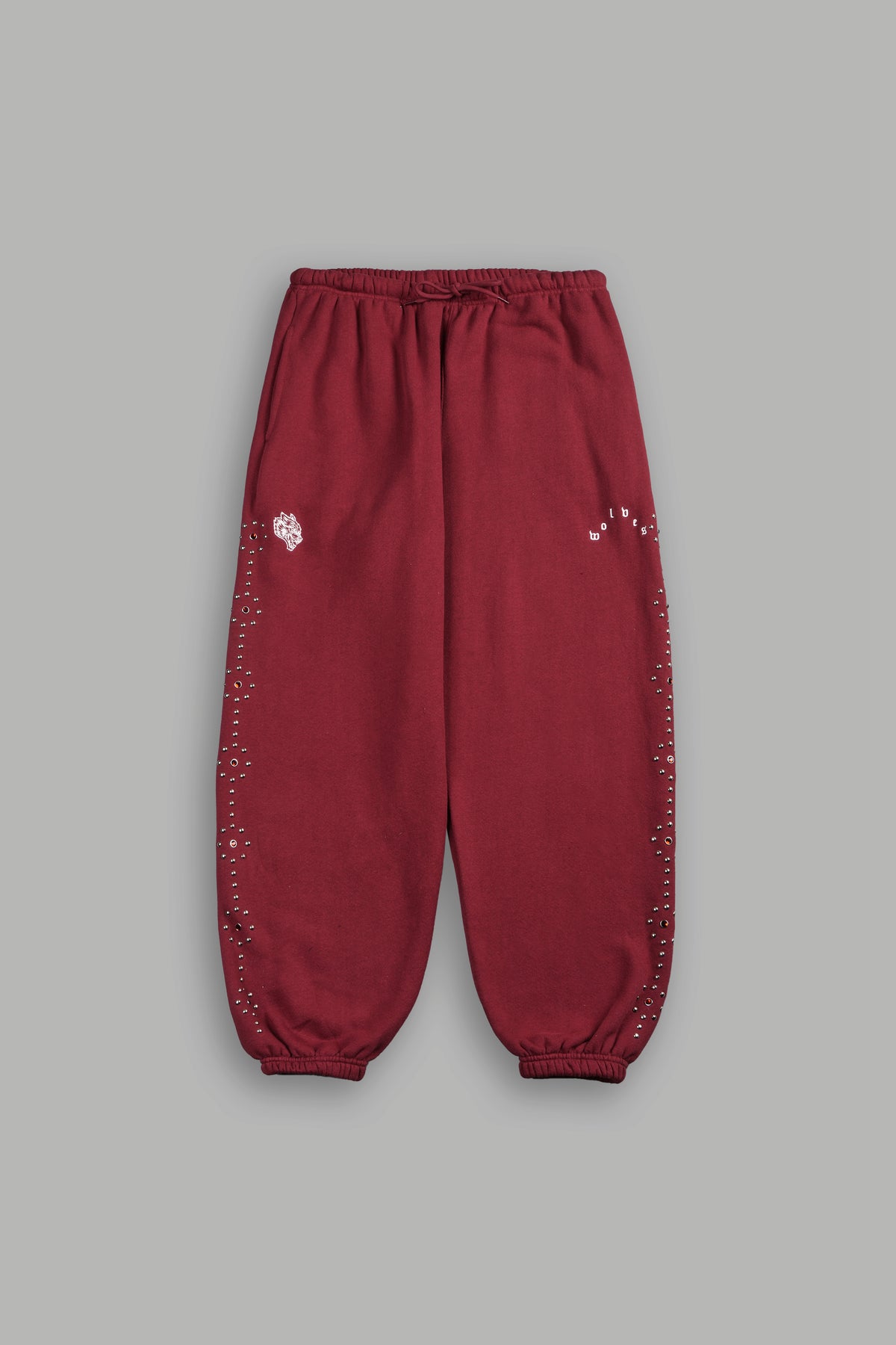 Stud Lobo Premium Lounger Sweatpants In Cherry Red