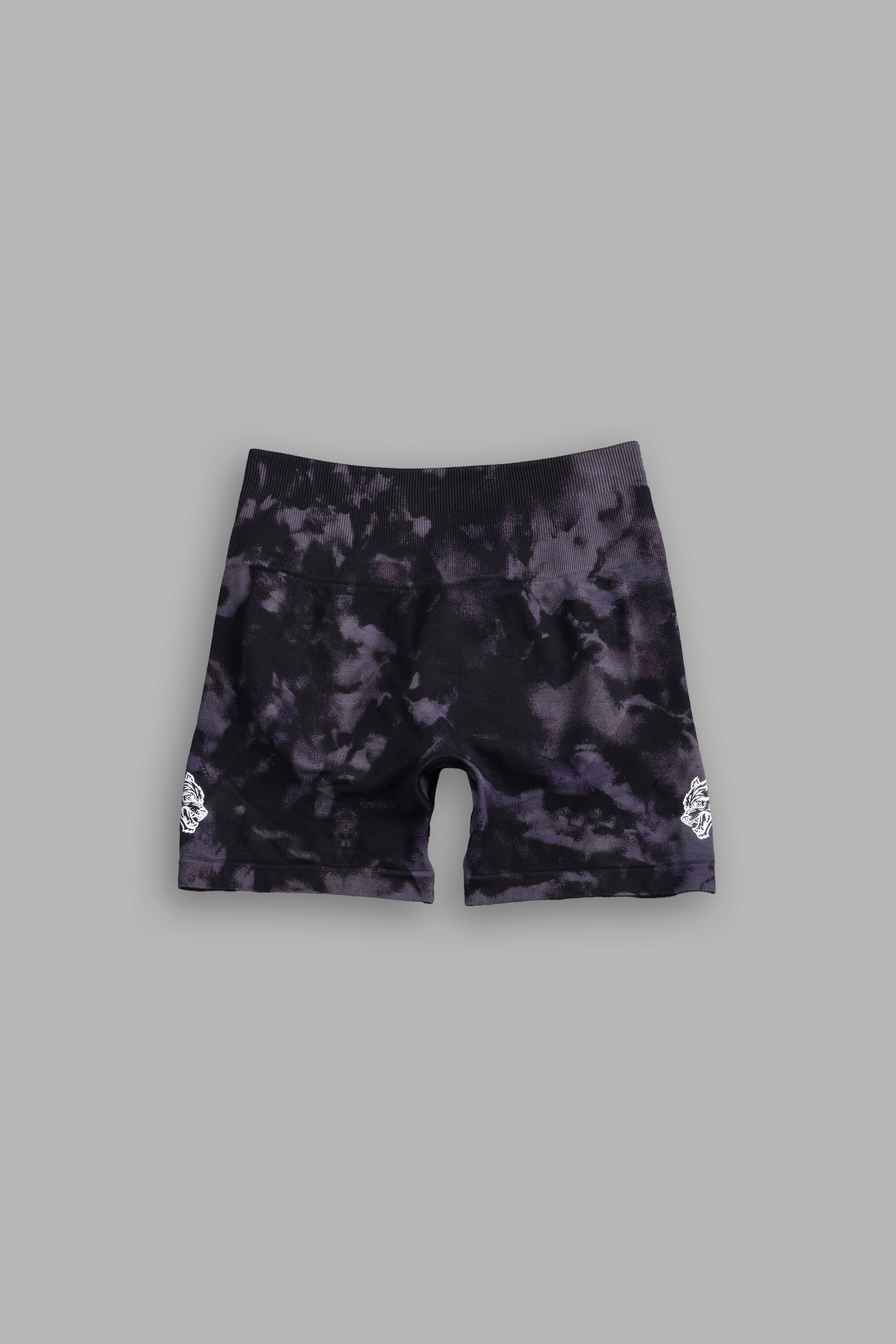 Dual Wolf Everson Seamless "Training" Shorts in Big Purple Night Marble